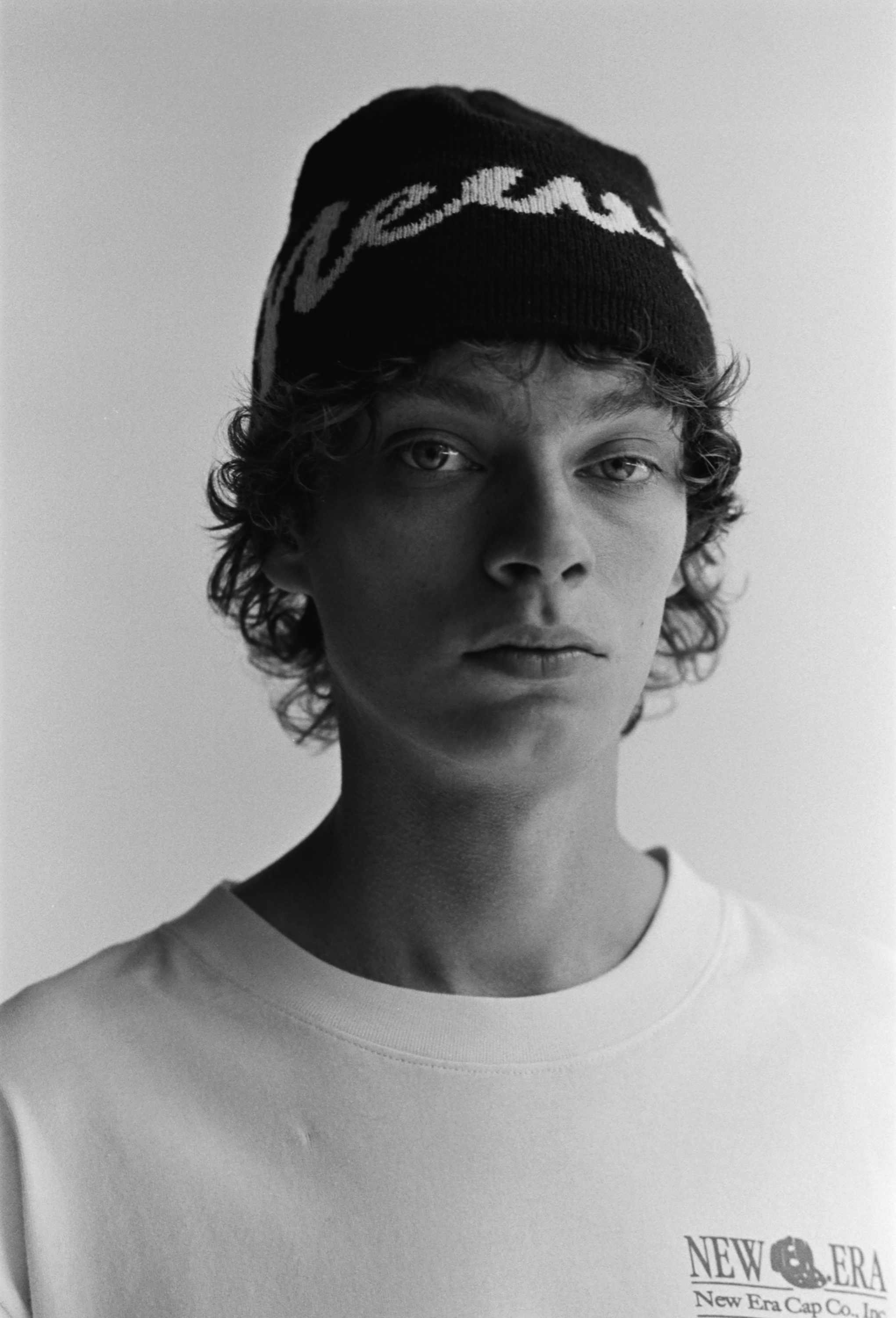 New Era's debut clothing collection shot in black and white film