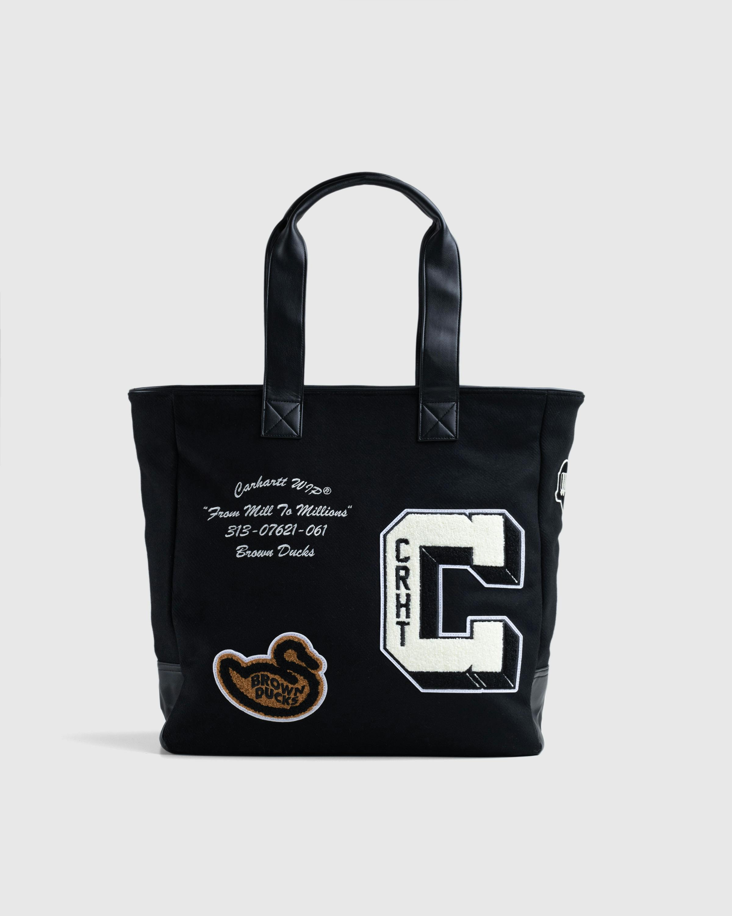 Carhartt WIP – Brown Ducks Tote Black/Black - Tote Bags - Black - Image 4