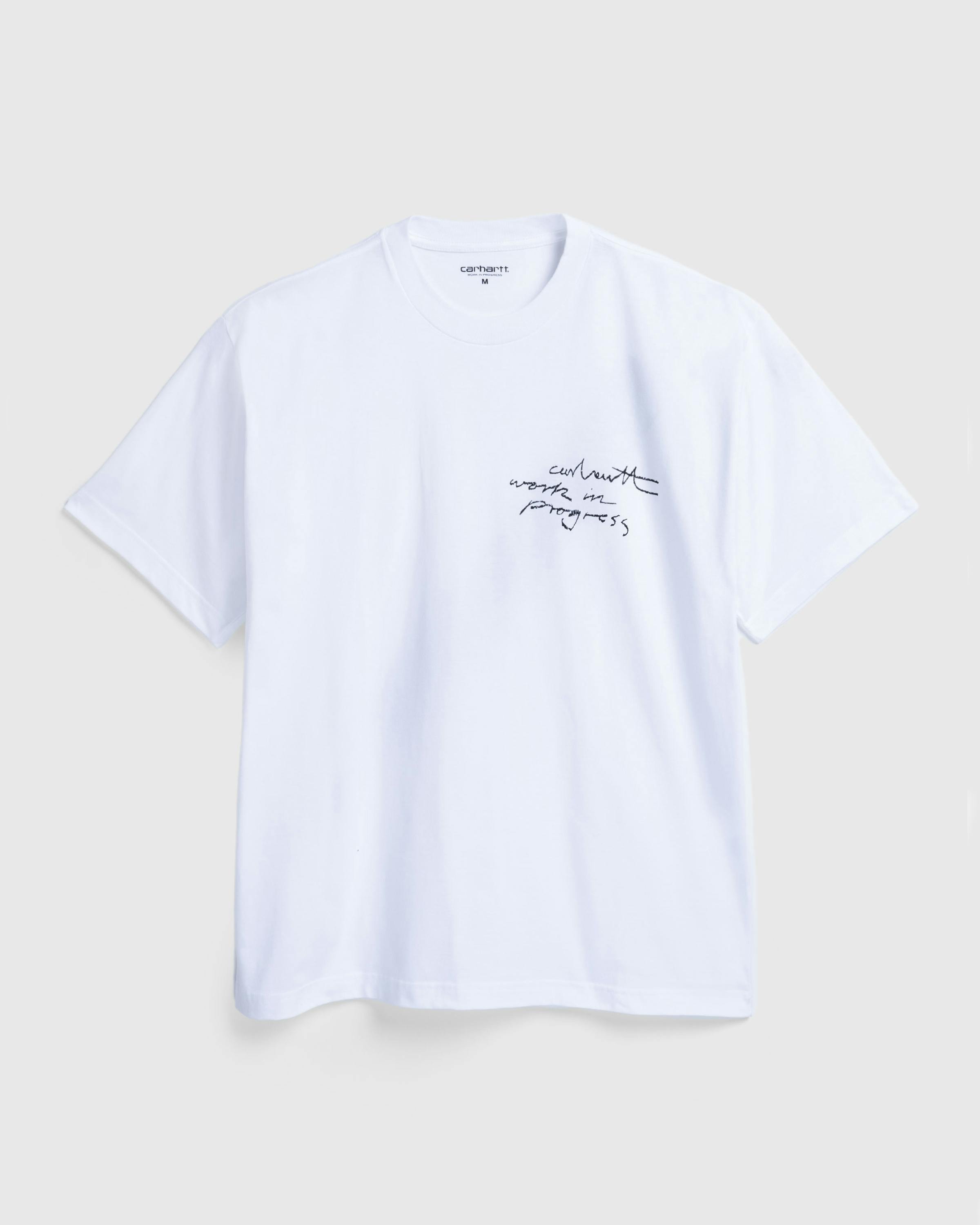 Carhartt WIP – S/S Pencil T-Shirt White/Black - T-Shirts - White - Image 1