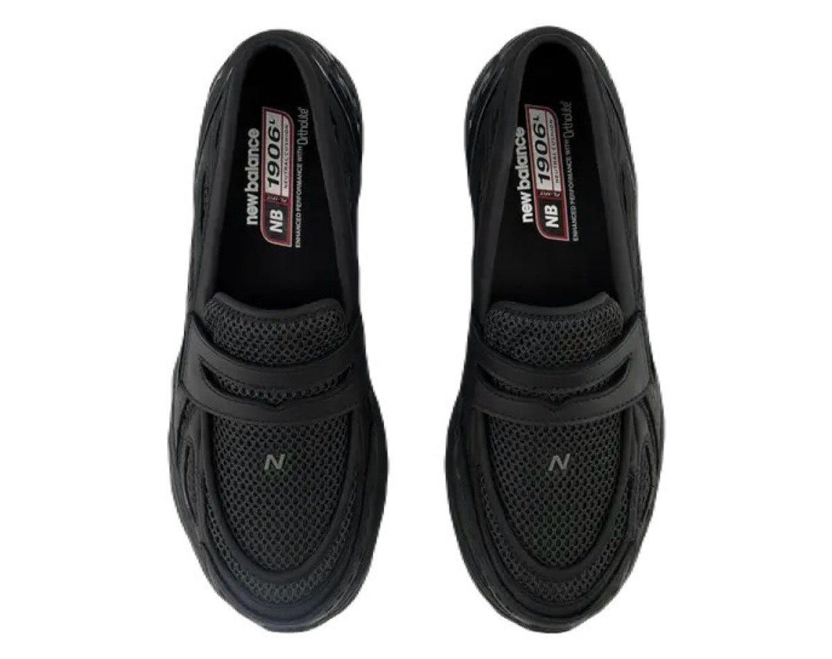 new balance loafer black