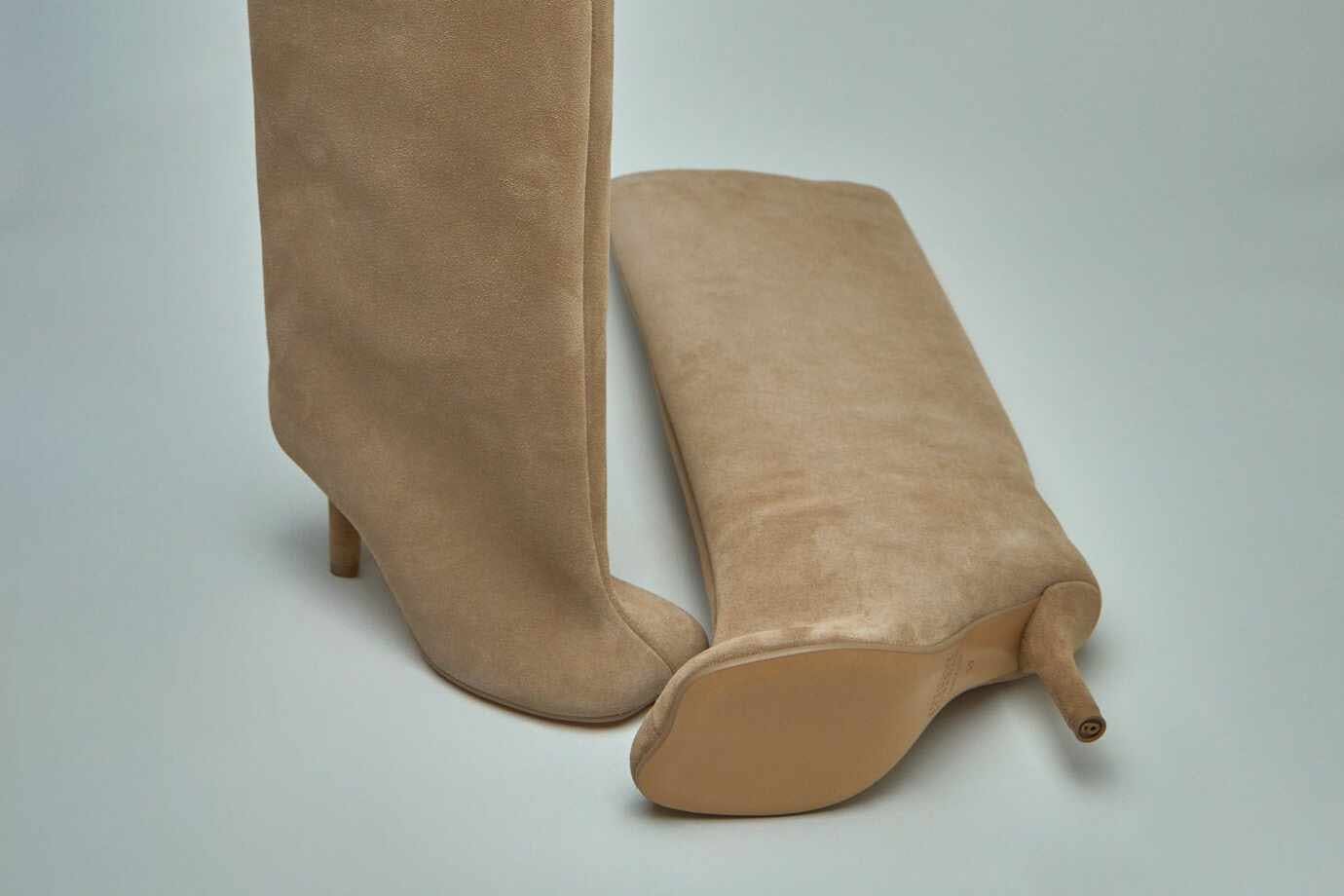 mm6 maison margiela fw24 suede anatomic boot