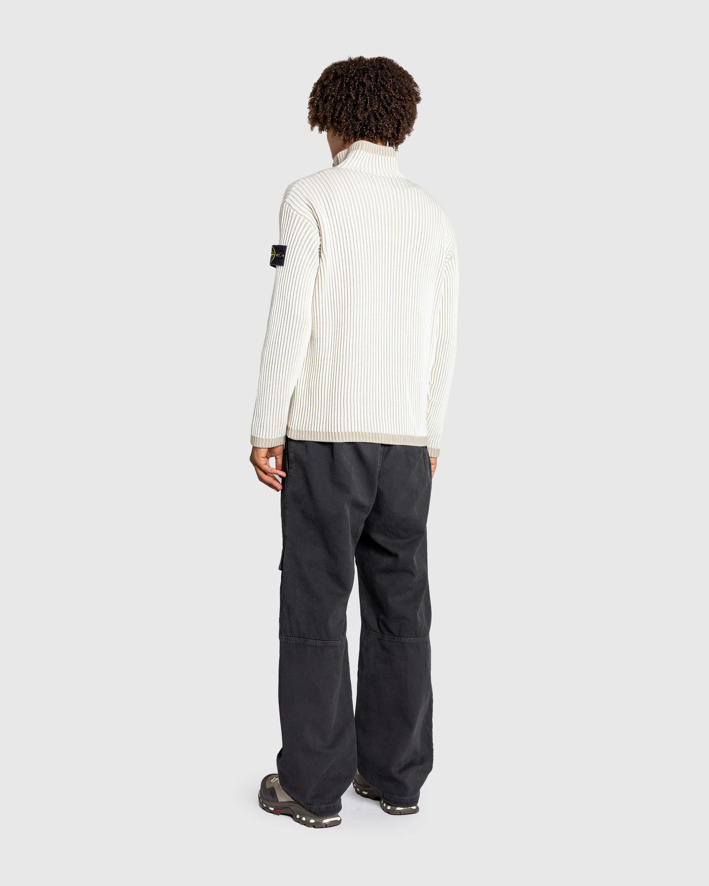 Stone Island – Wool Half-Zip Sweater Natural - Zip-Ups - Beige - Image 6