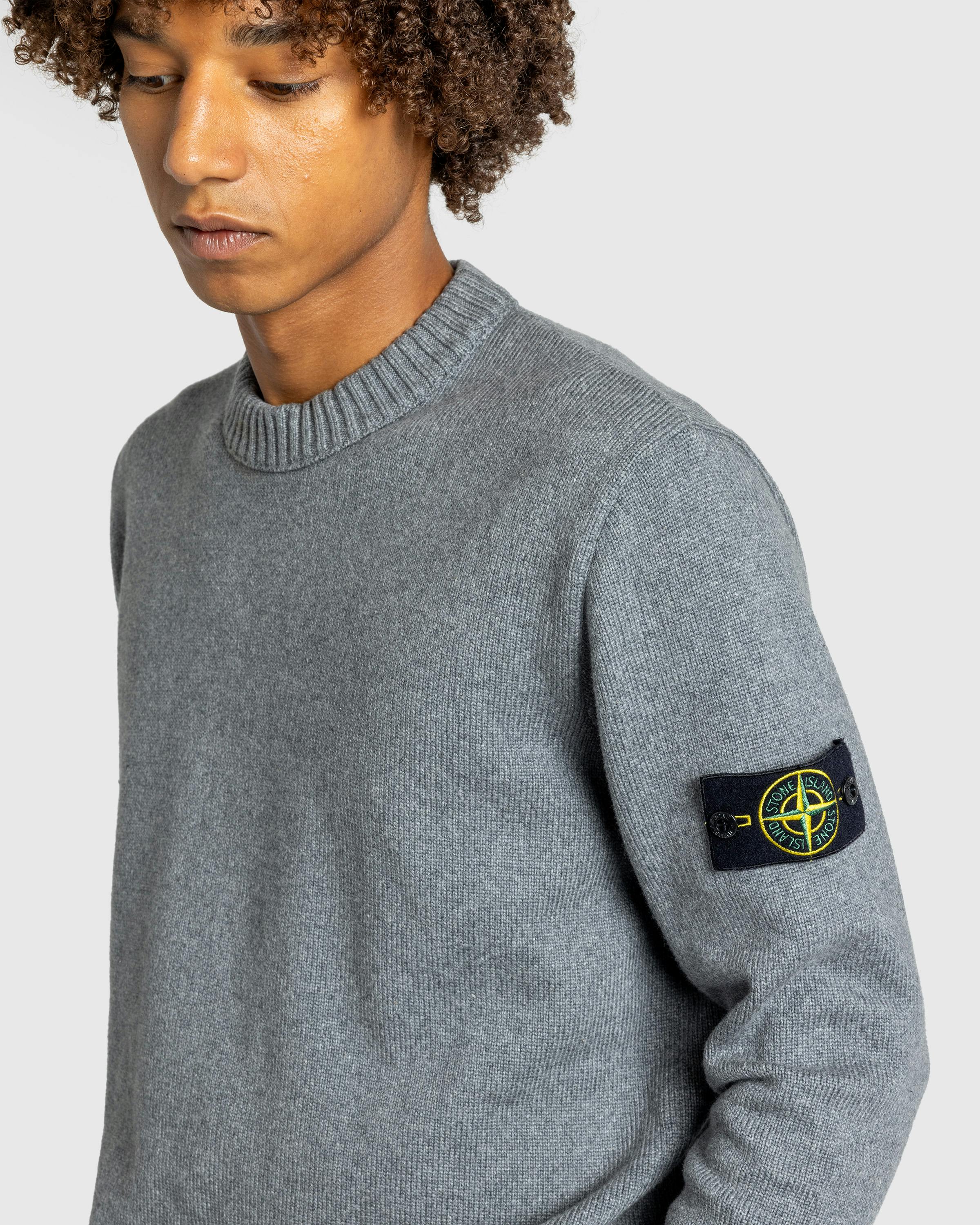 Stone Island – Crewneck Sweater Melange Grey - Crewnecks - Grey - Image 4