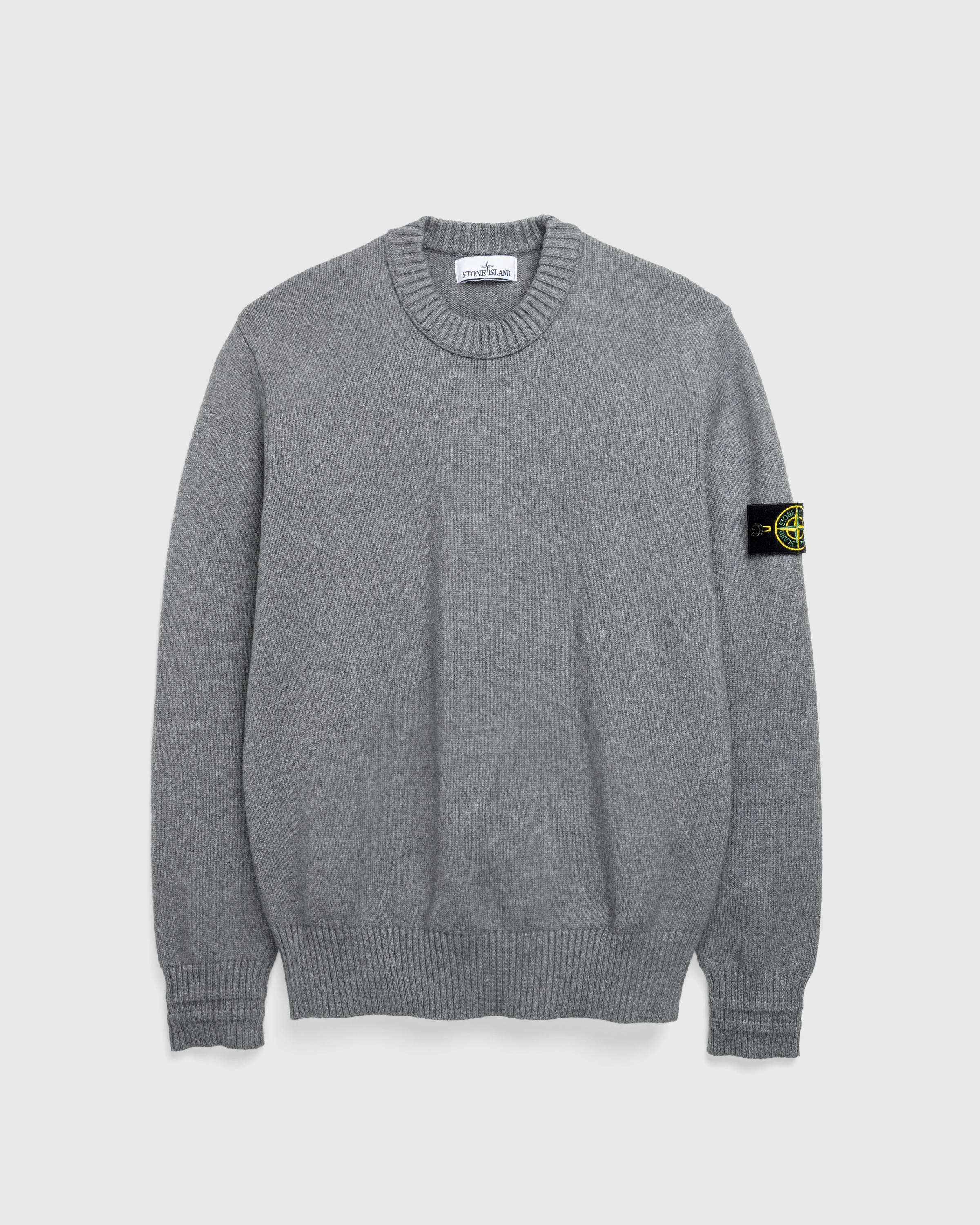 Stone Island – Crewneck Sweater Melange Grey - Crewnecks - Grey - Image 1