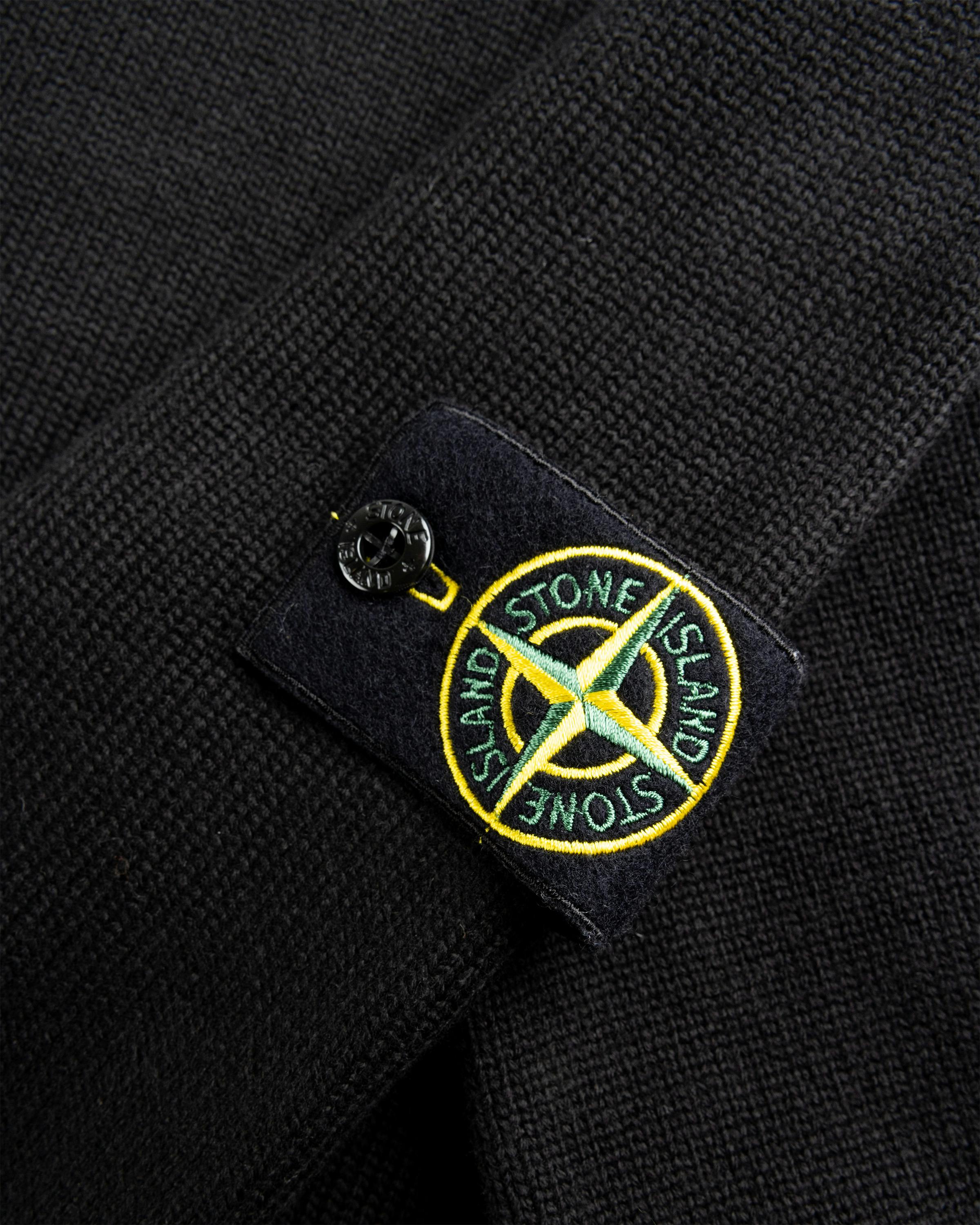 Stone Island – Compass Logo Badge Sweater Black - Crewnecks - Black - Image 7