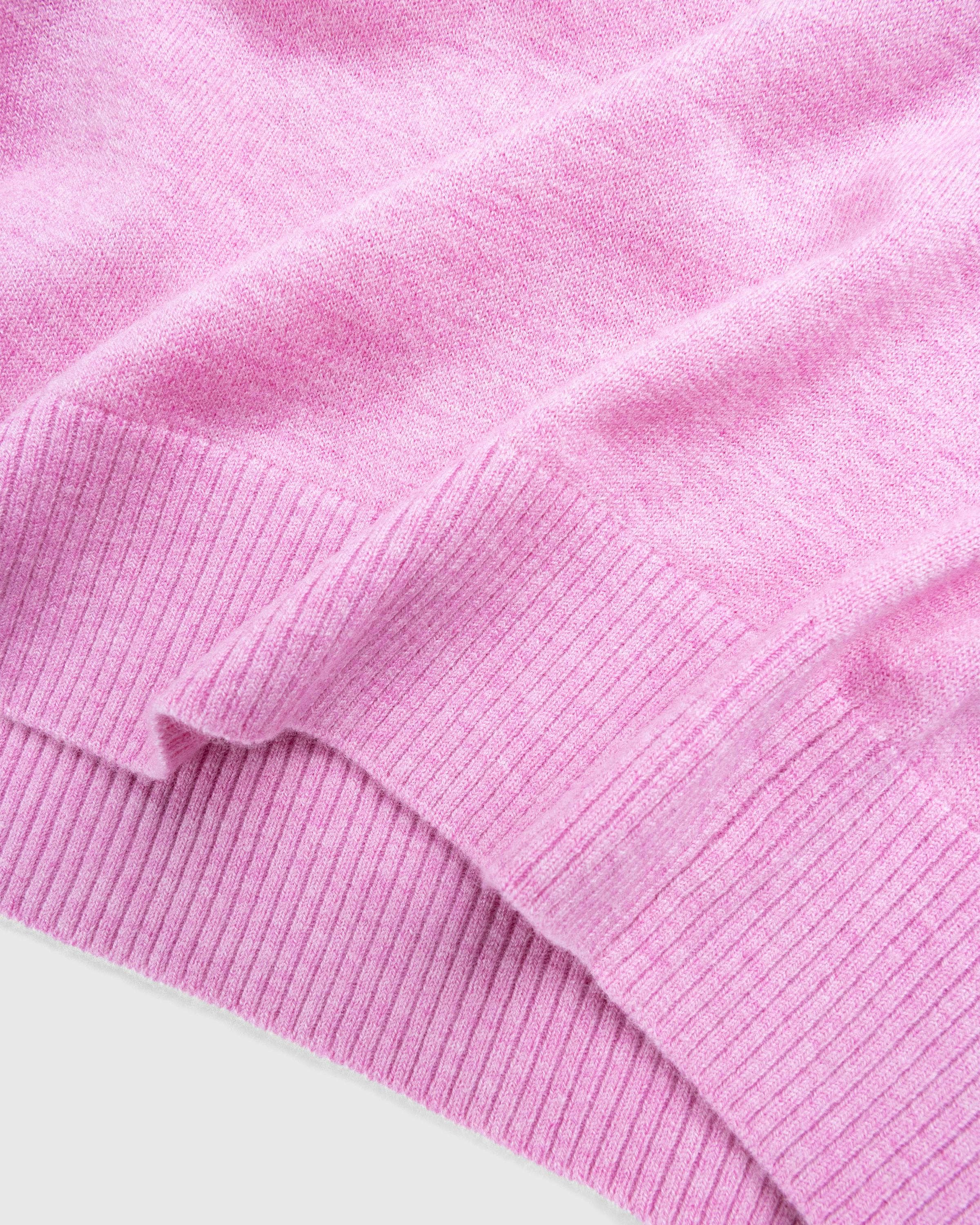 Patta – Knitted Wool Long-Sleeve Polo Shirt Very Berry - Crewnecks - Pink - Image 7