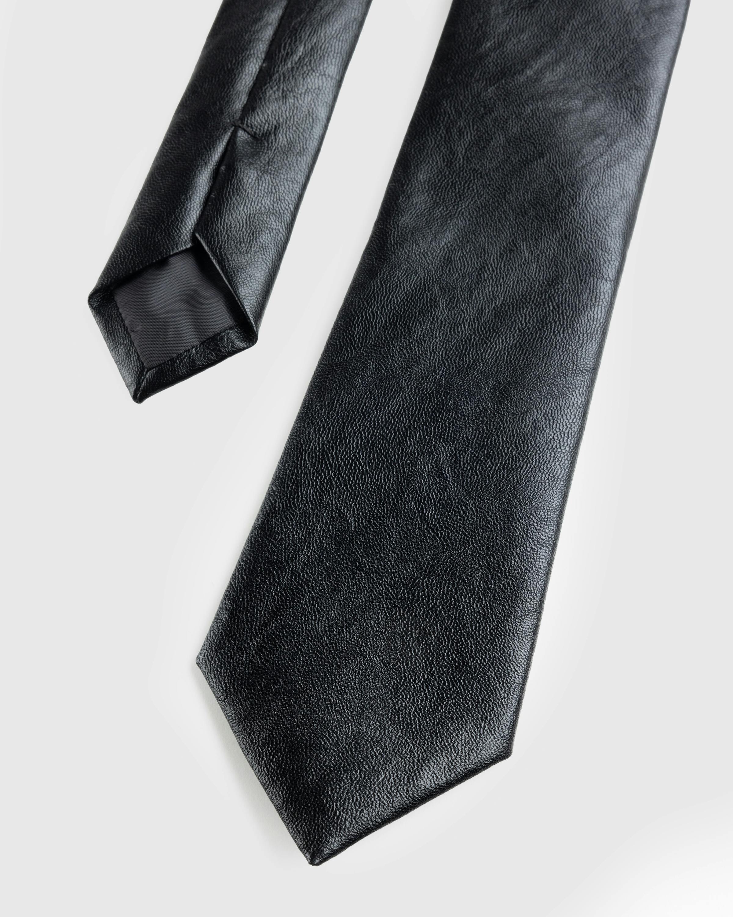 Our Legacy – Leather Tie Black - Ties - Black - Image 3