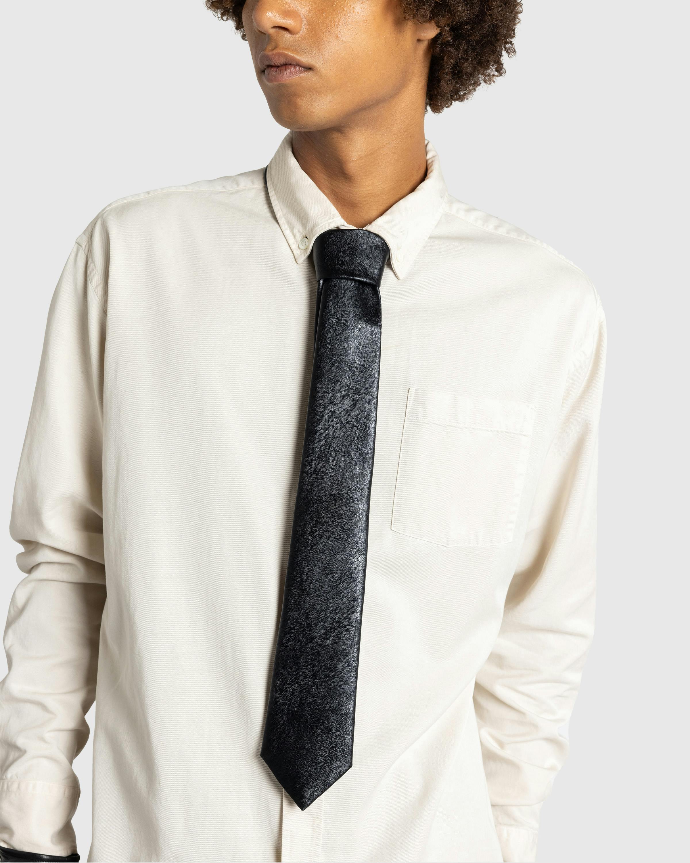 Our Legacy – Leather Tie Black - Ties - Black - Image 2