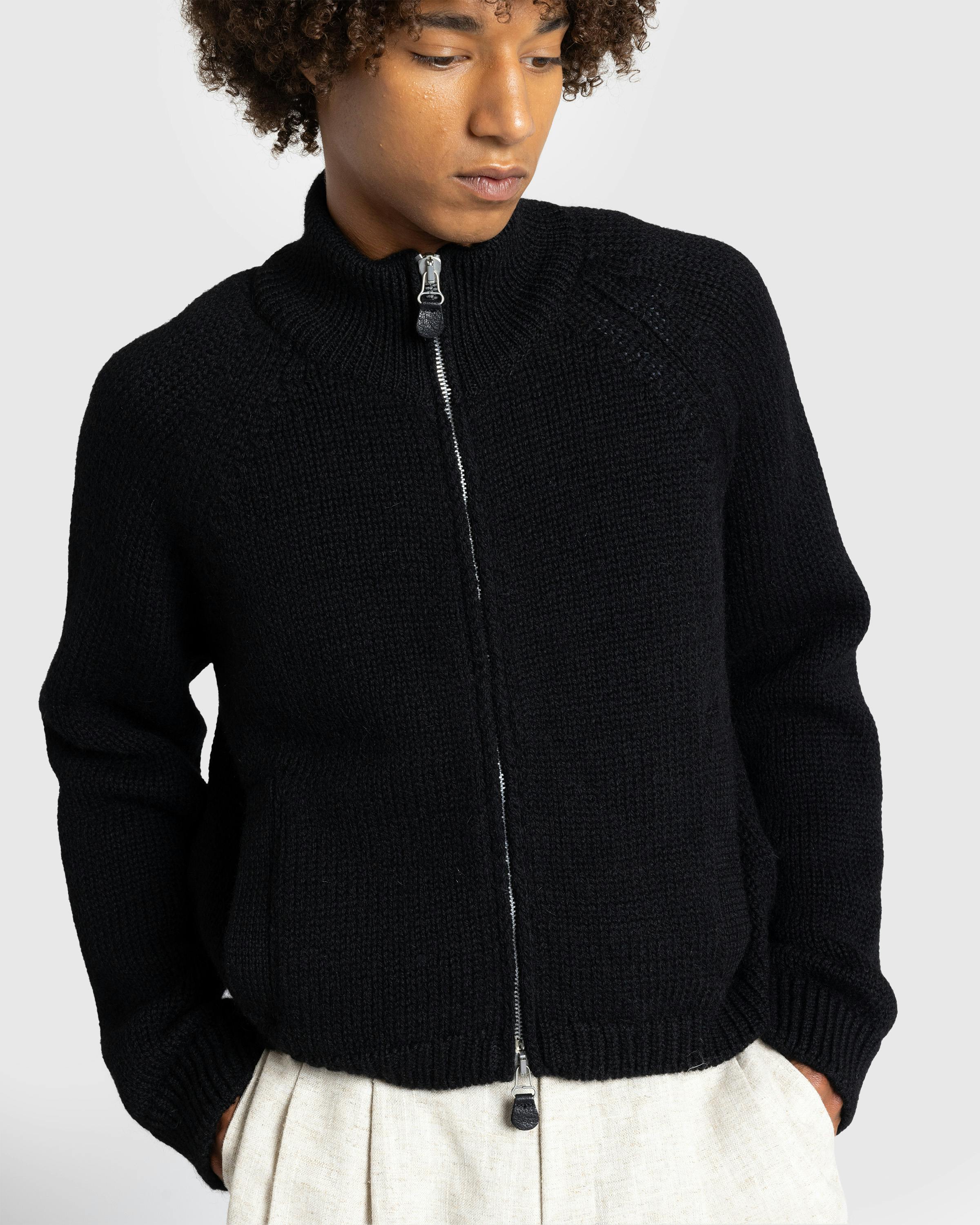 Our Legacy – Ultra Zip Funnel Sweater Black - Turtlenecks - Black - Image 4