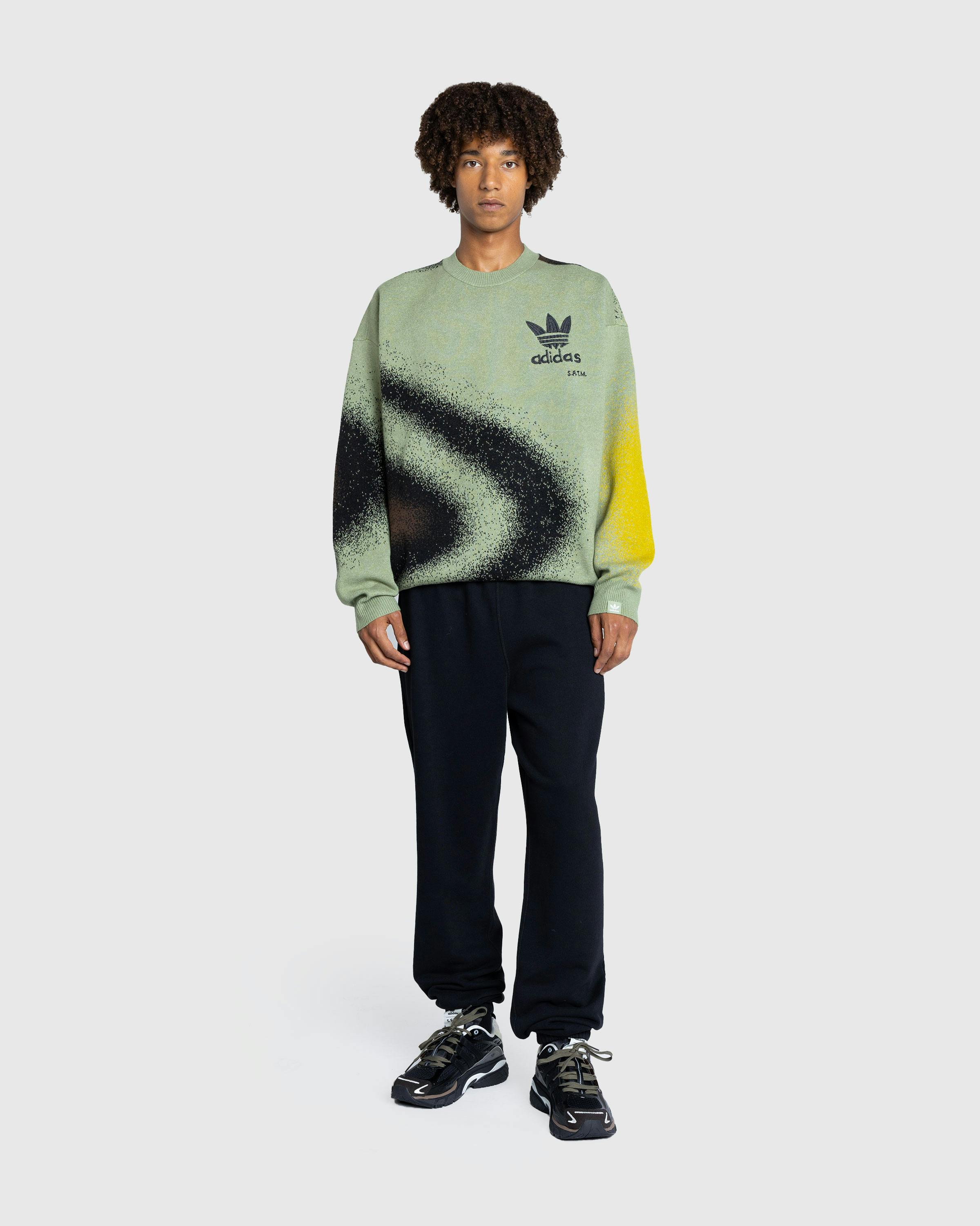 Adidas x Song For The Mute – Allover Print Jacquard Sweater Brown - Crewnecks - Green - Image 3