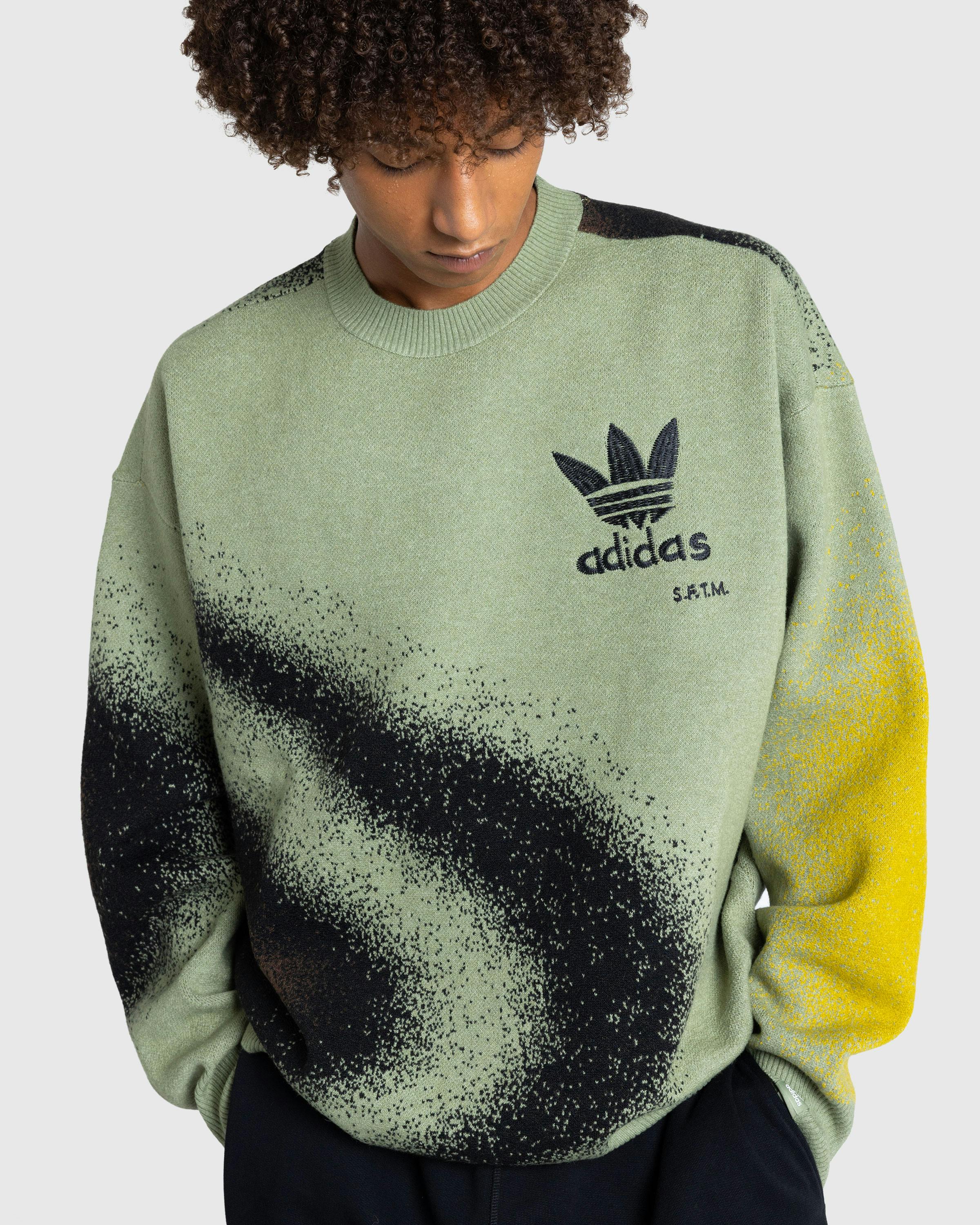 Adidas x Song For The Mute – Allover Print Jacquard Sweater Brown - Crewnecks - Green - Image 4