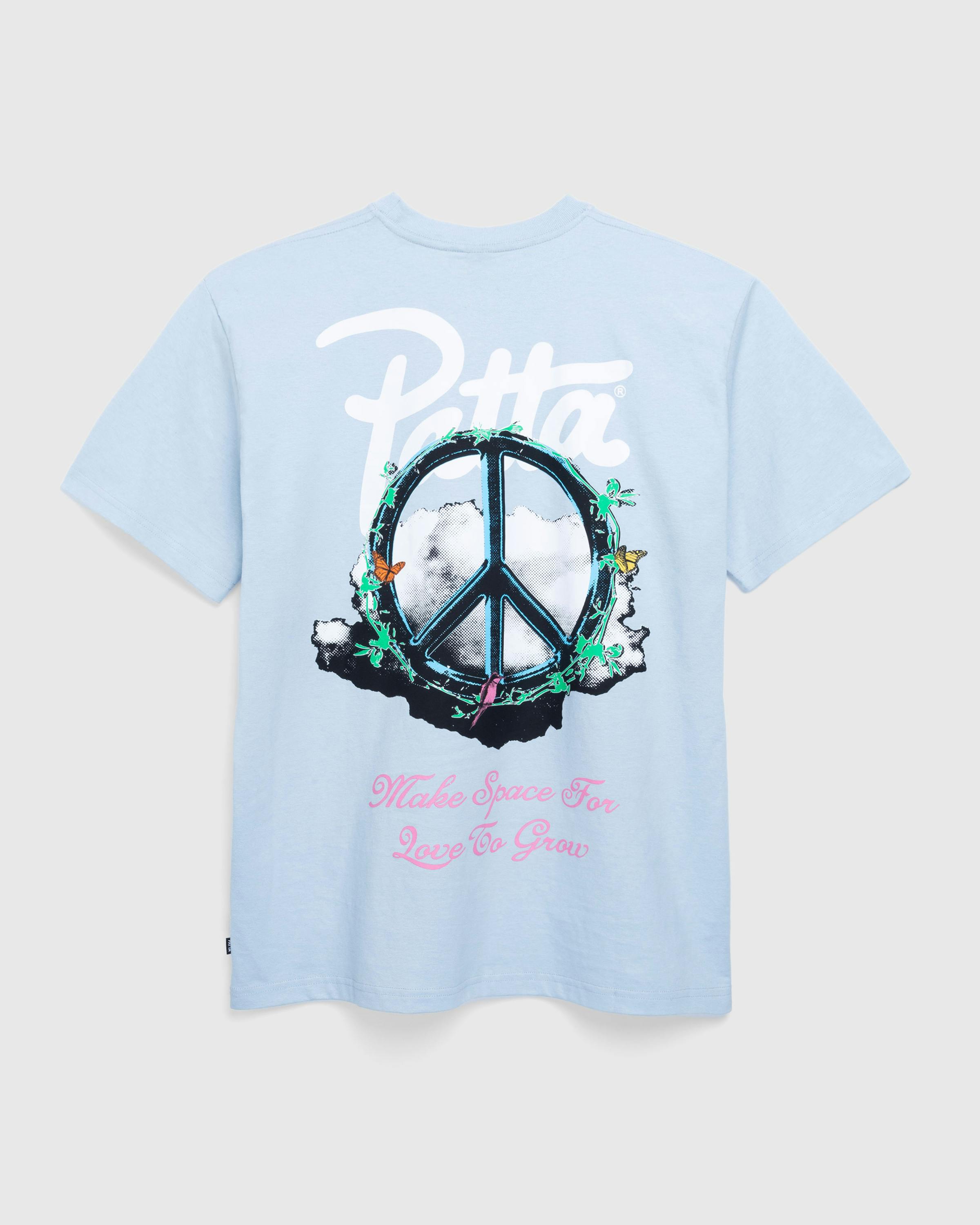 Patta – Xerox Peace T-Shirt Dusty Blue - T-Shirts - Blue - Image 1