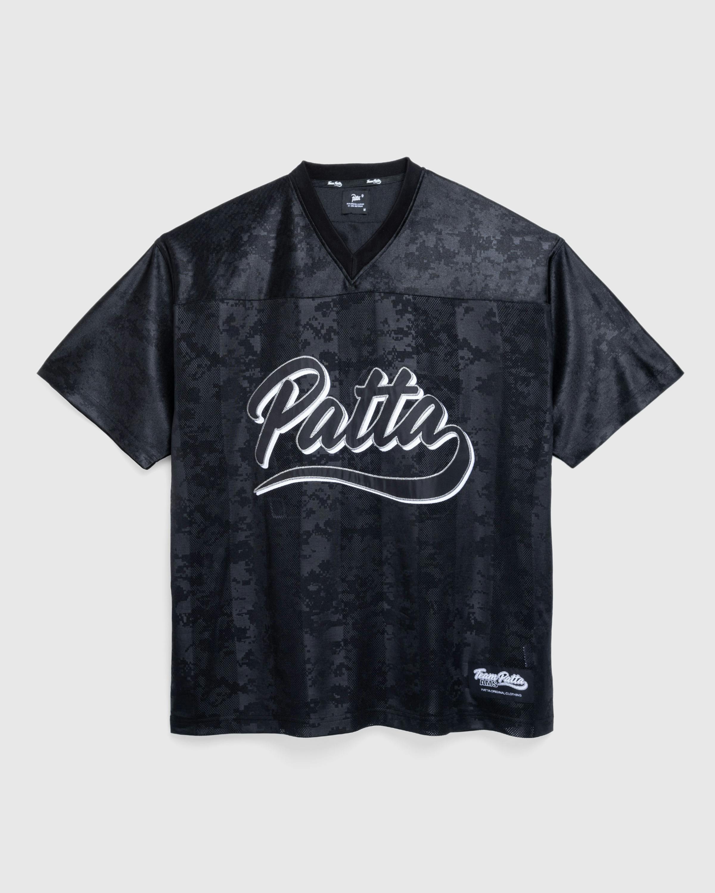 Patta – Digi Lobi Mesh Football Jersey Black - Shortsleeve Shirts - Black - Image 1