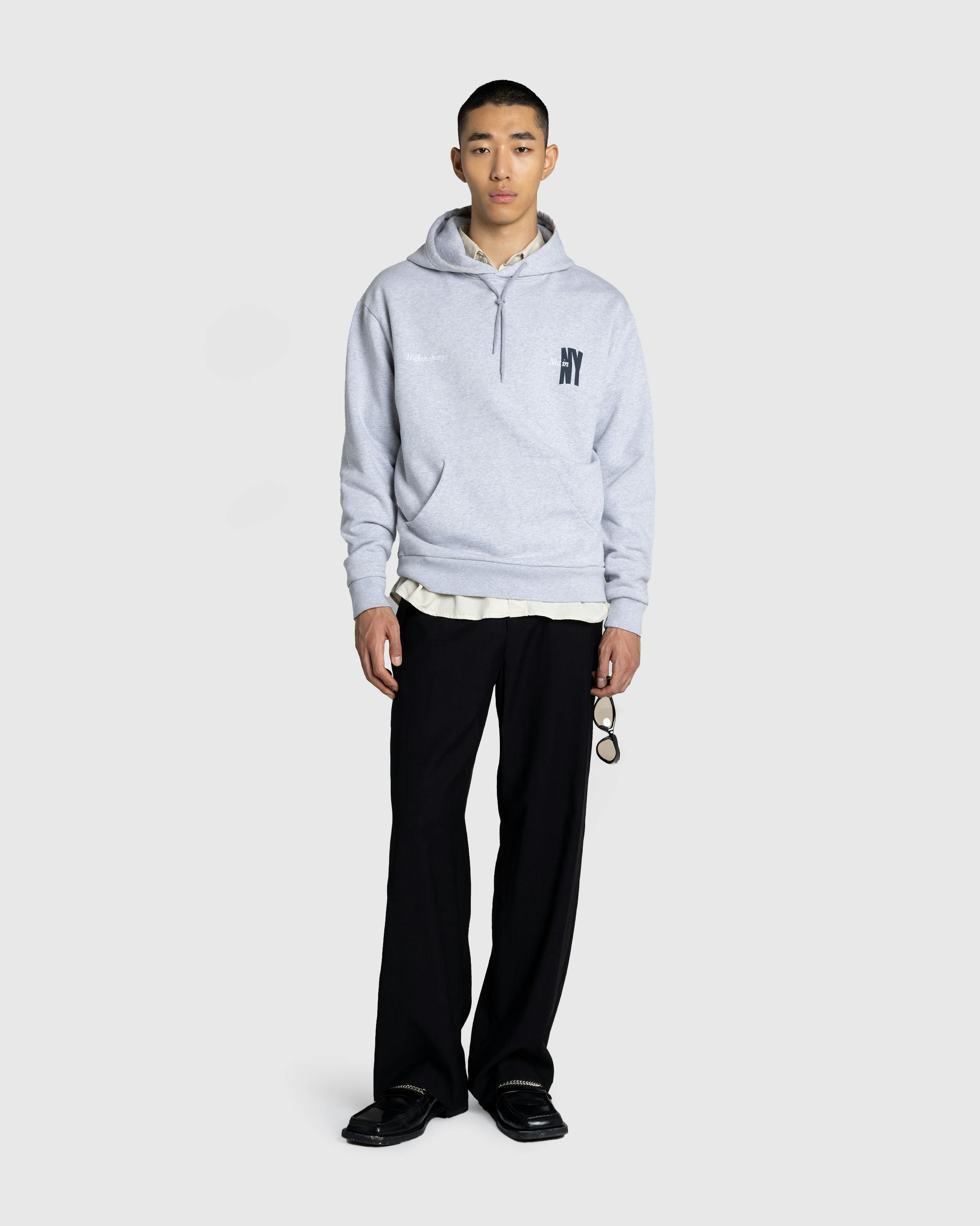 Highsnobiety – Not In New York Hoodie Grey - Hoodies - Melange Grey - Image 5