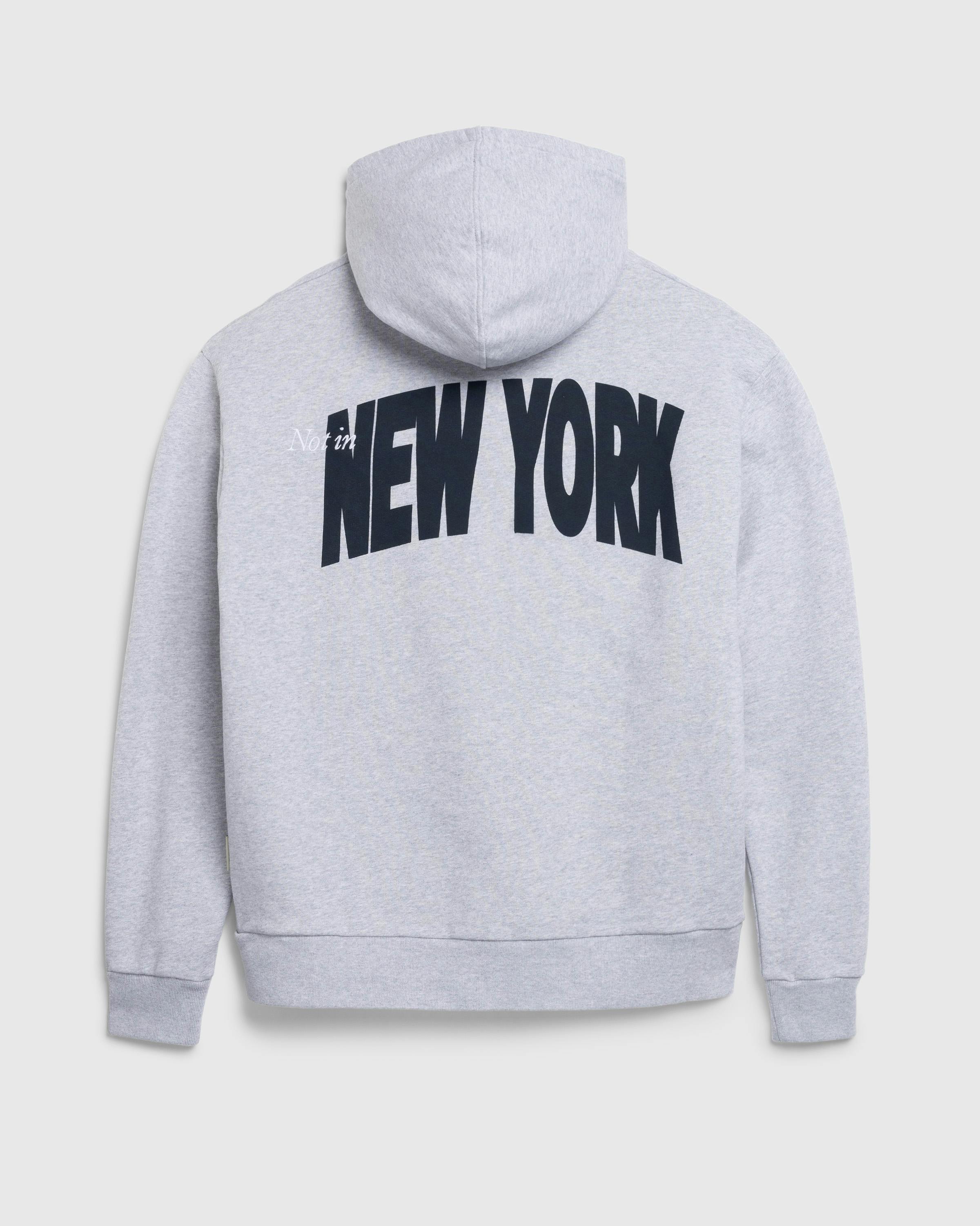 Highsnobiety – Not In New York Hoodie Grey - Hoodies - Melange Grey - Image 1