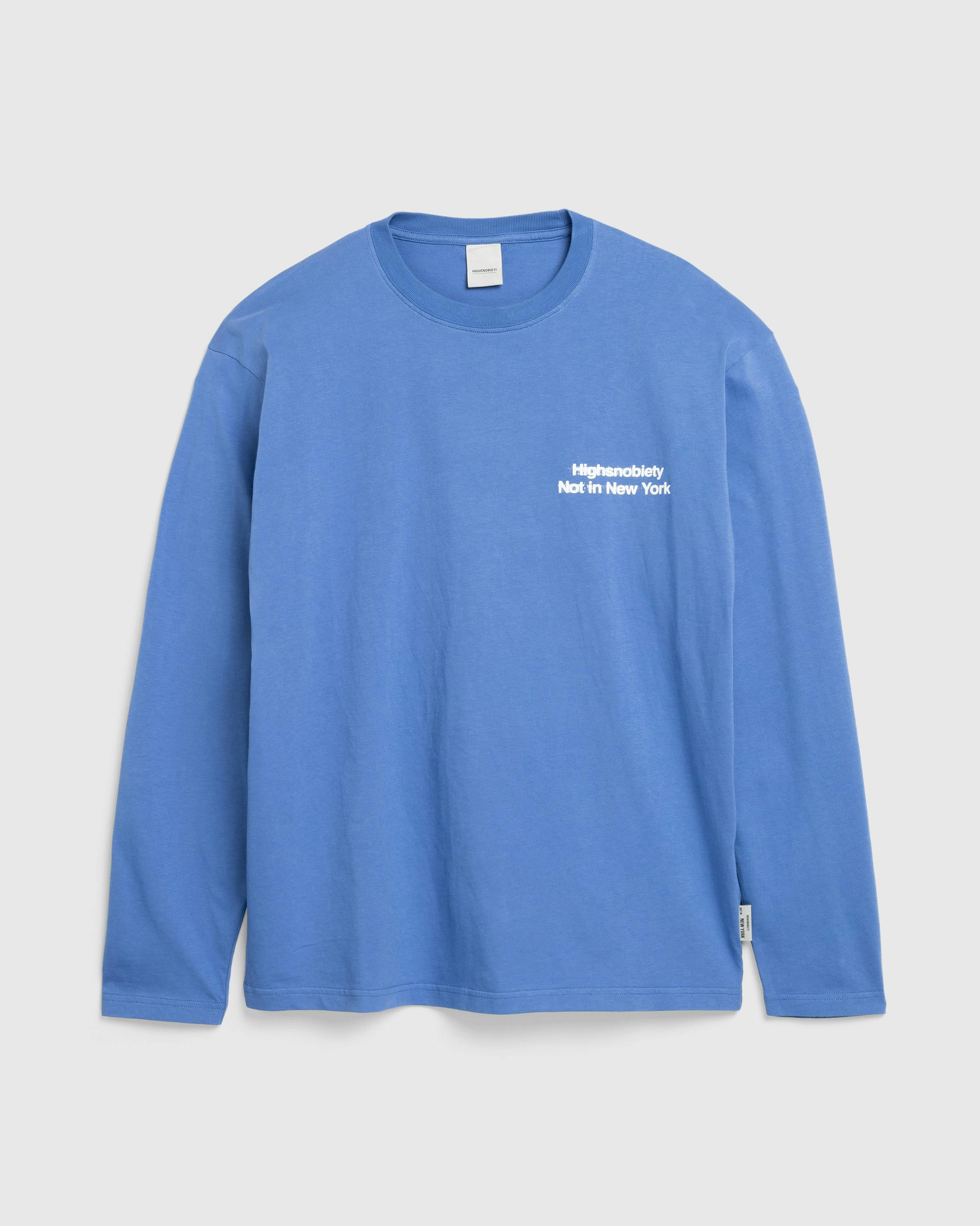 Highsnobiety – Blur Long-Sleeve T-Shirt Blue - Longsleeves - Blue - Image 4