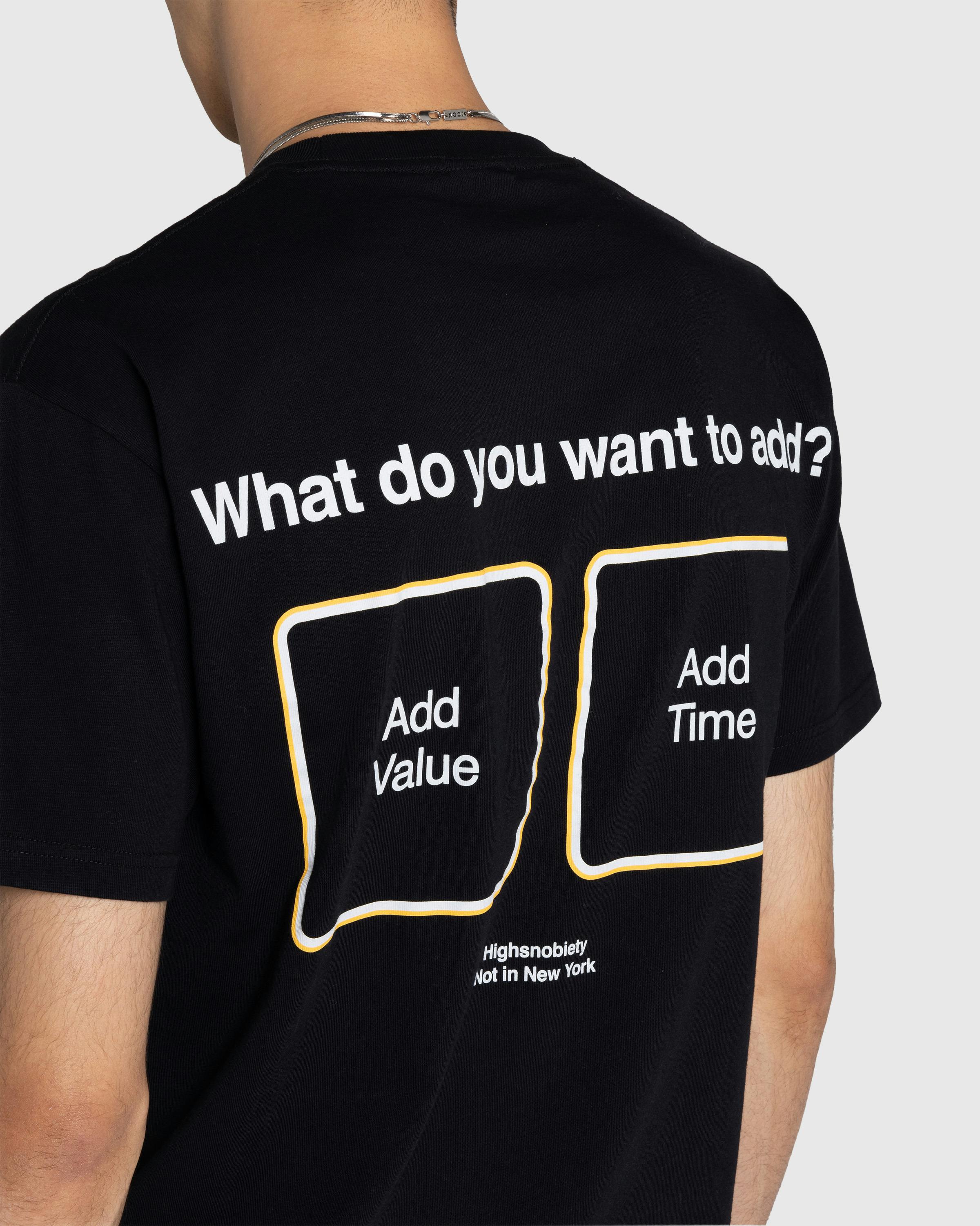 Highsnobiety – Time or Value T-Shirt Black - T-Shirts - Black - Image 7