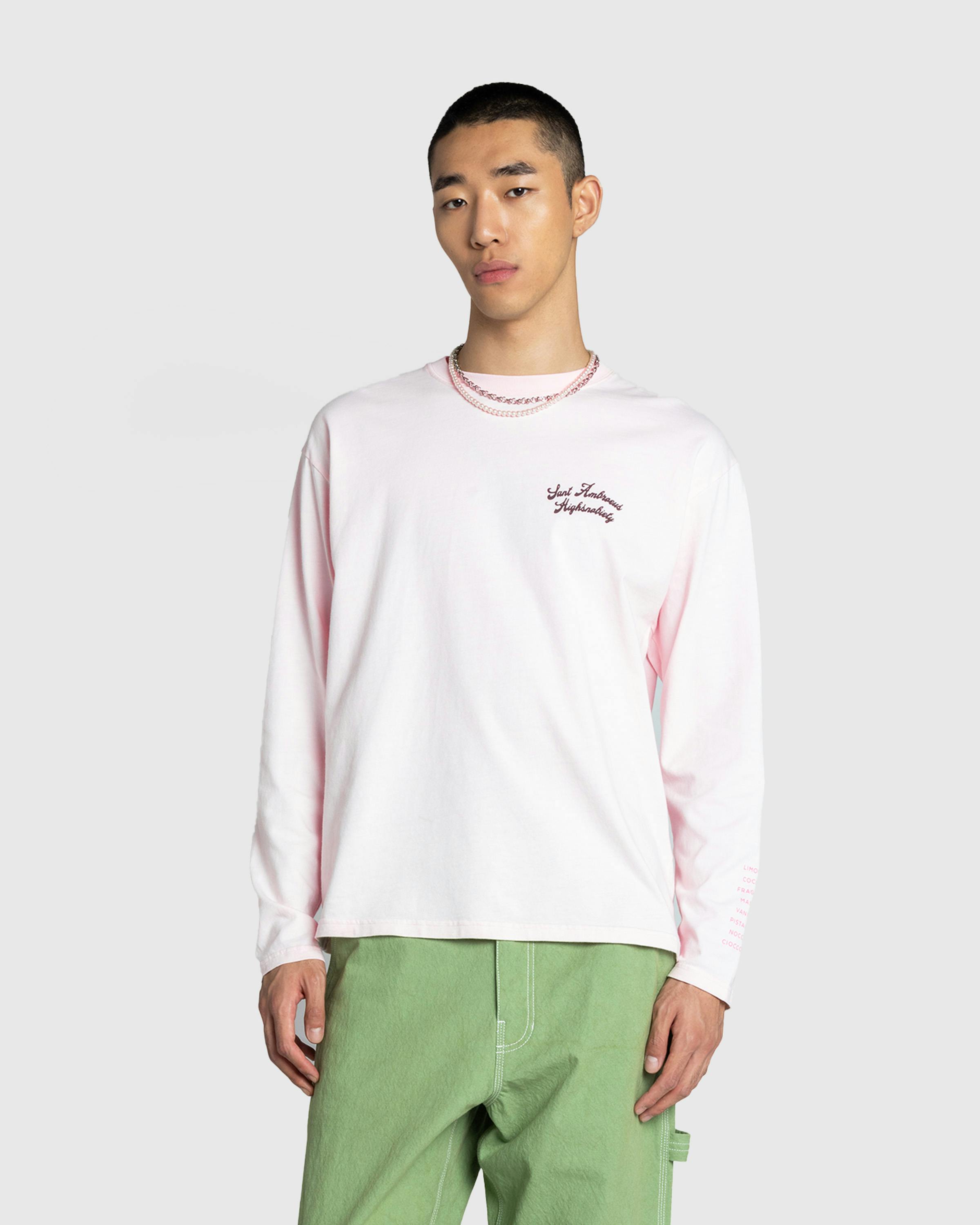 Sant Ambroeus x Highsnobiety – Gelateria Long-Sleeve Light Pink - Longsleeves - Light Pink - Image 2