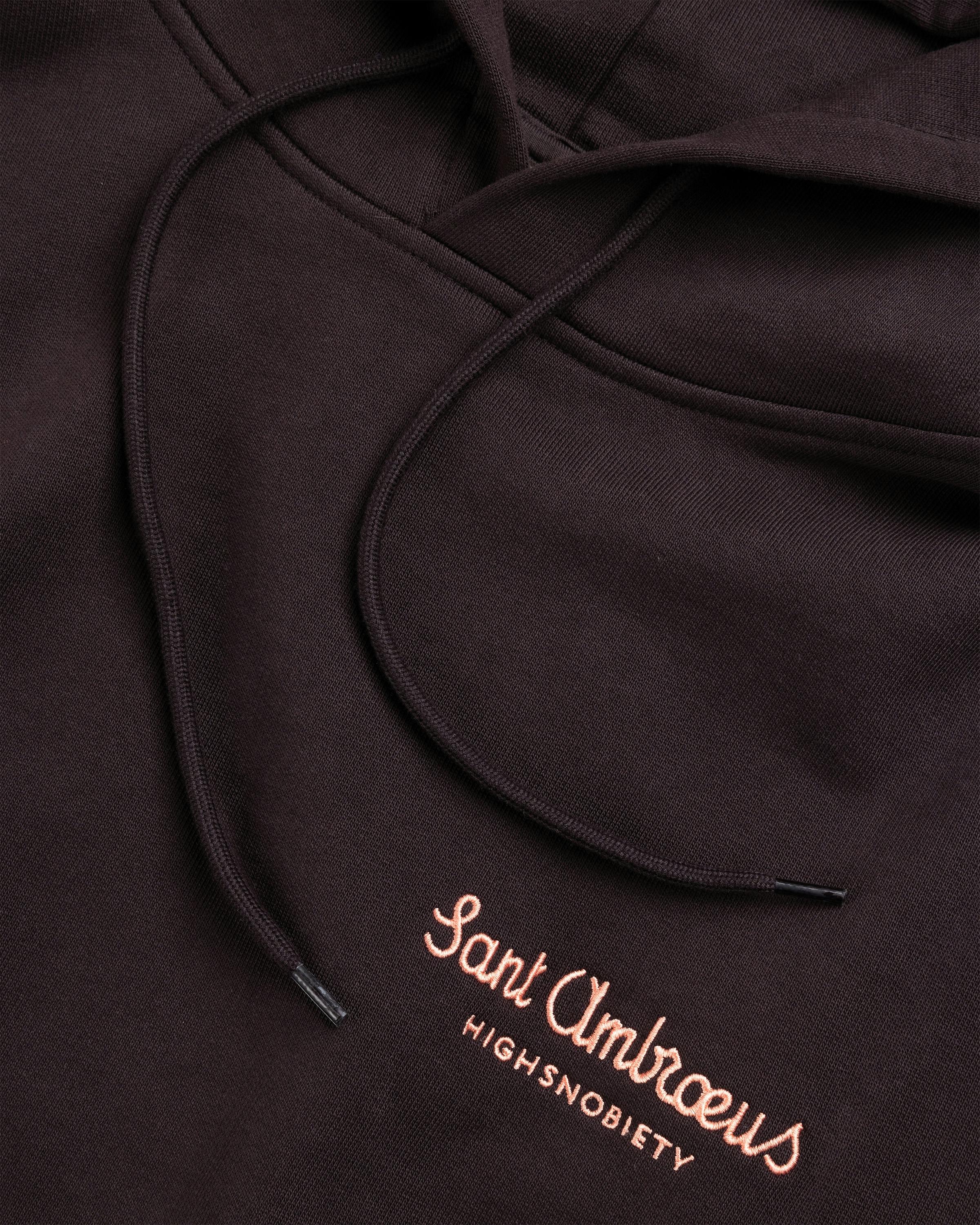 Sant Ambroeus x Highsnobiety – Logo Hoodie Brown - Hoodies - Dark Brown - Image 9