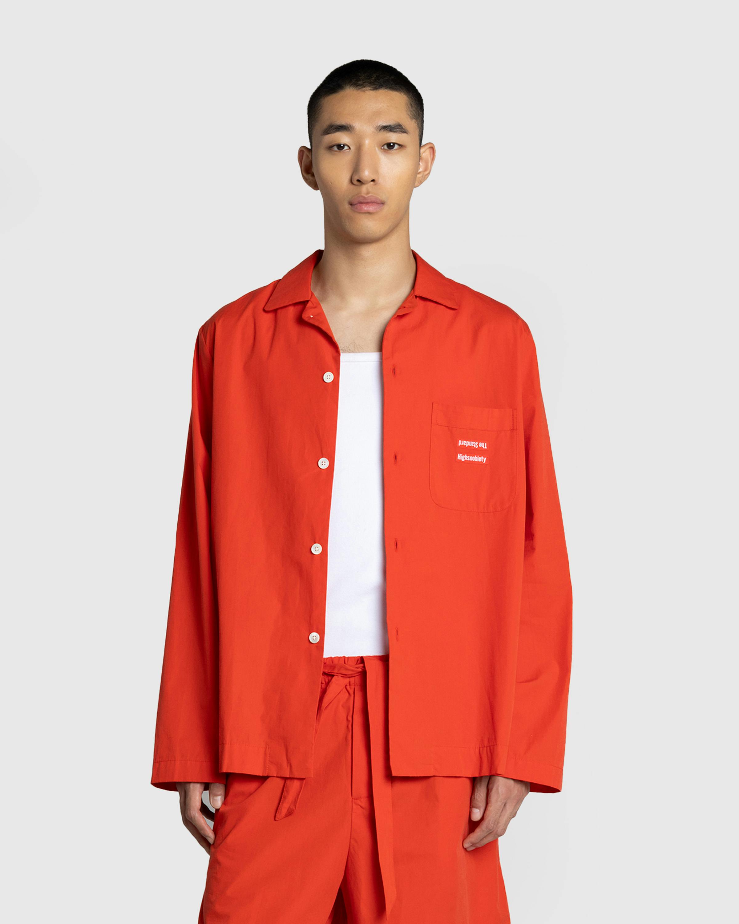 The Standard x Highsnobiety – Pajama Shirt Red - Longsleeve Shirts - Red - Image 2