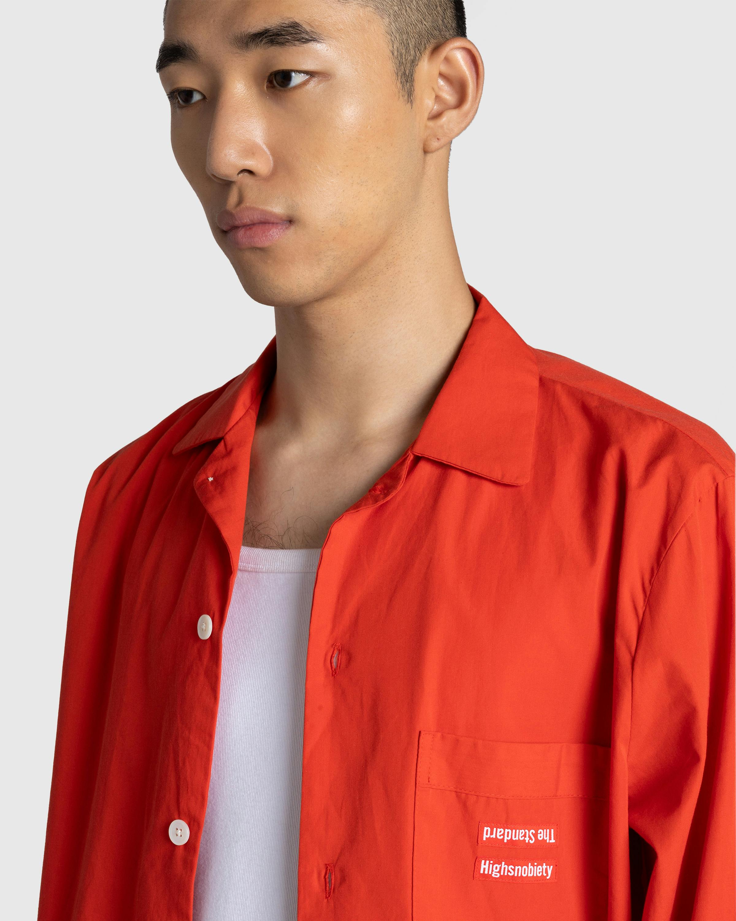 The Standard x Highsnobiety – Pajama Shirt Red - Longsleeve Shirts - Red - Image 7