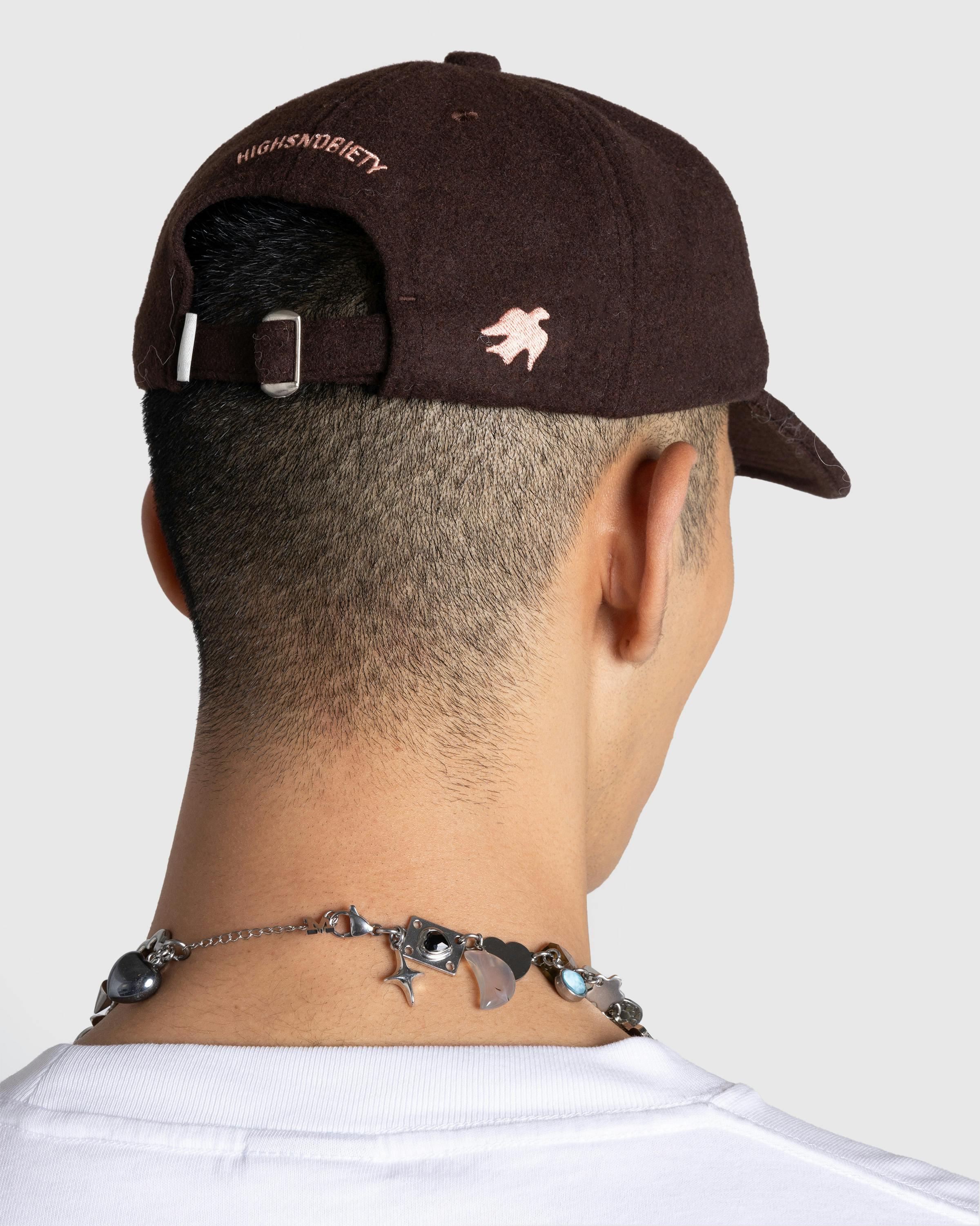 Sant Ambroeus x Highsnobiety – Wool Logo Cap Dark Brown - Caps - Dark Brown - Image 6