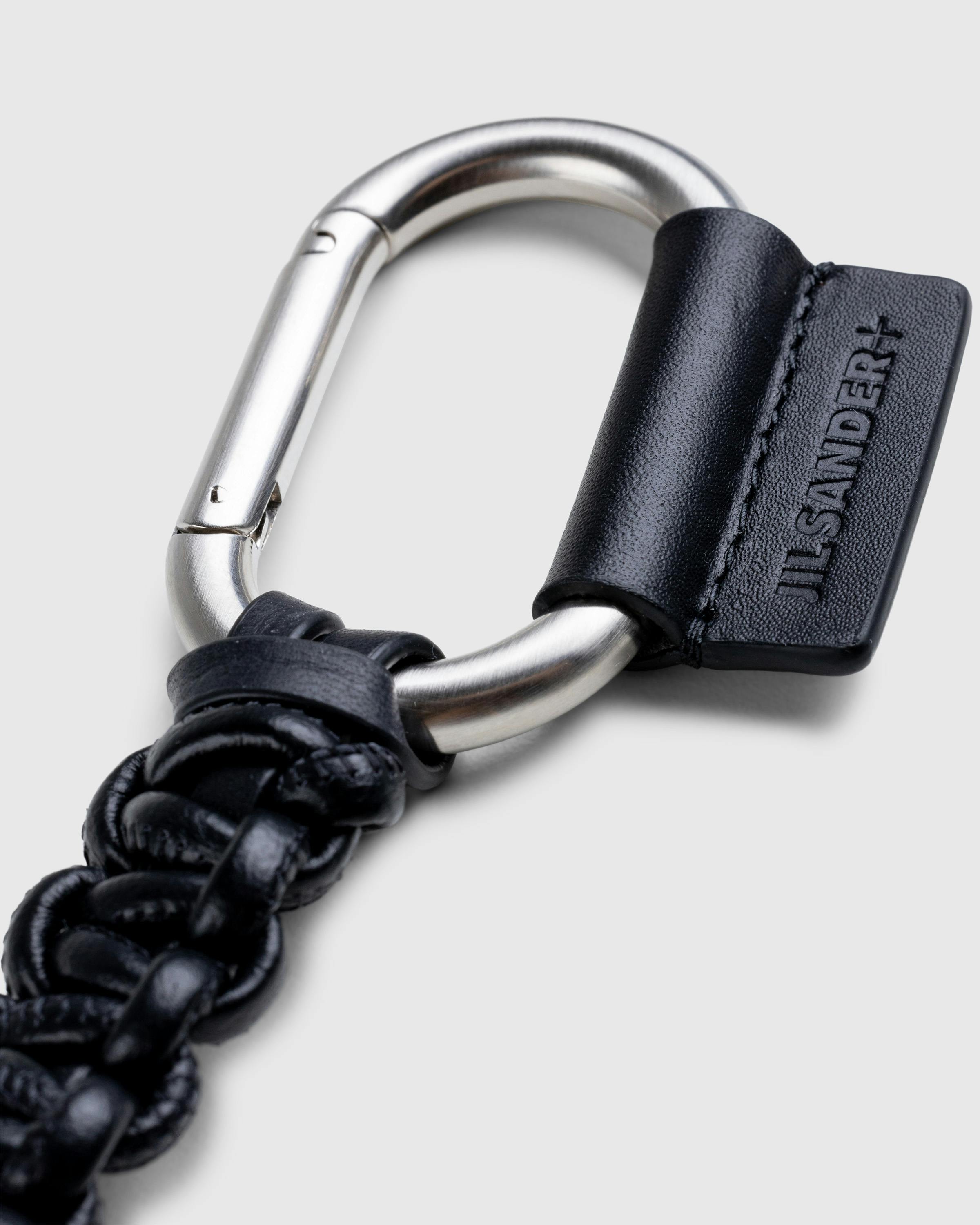 Jil Sander – Woven Leather Keychain Black - Waistbags - Black - Image 4