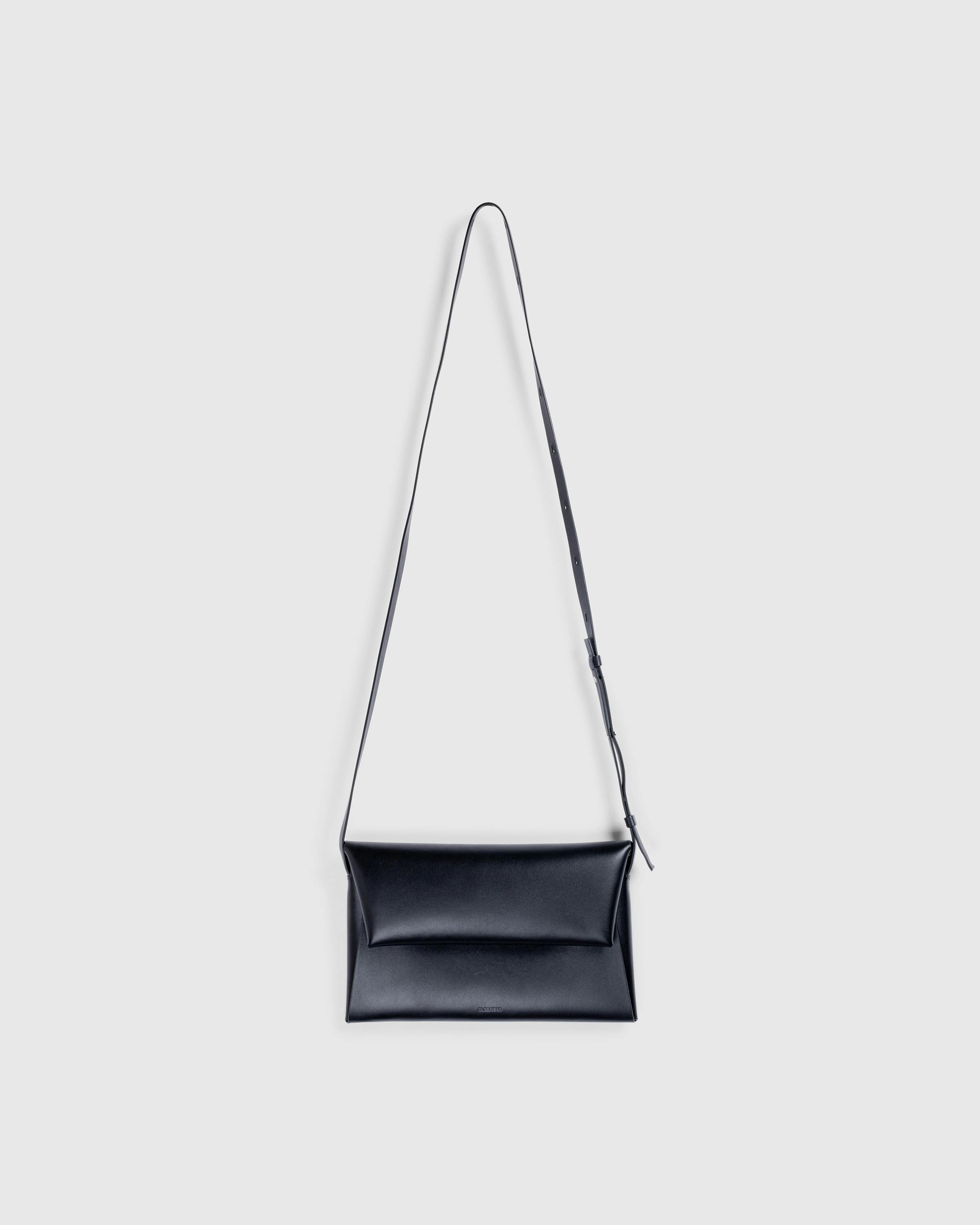 Jil Sander – Folded Crossbody Bag Black - Waistbags - Black - Image 1