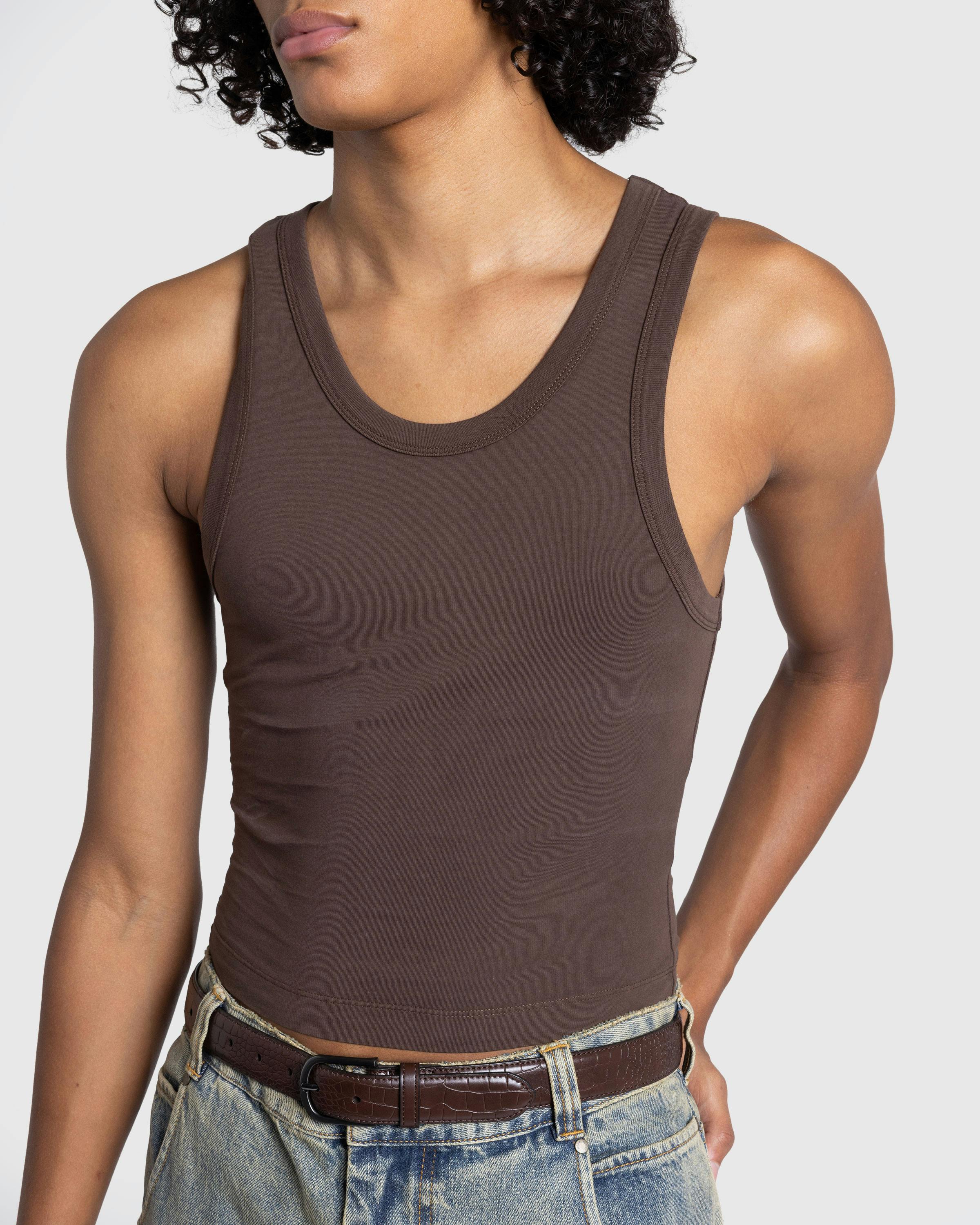 Entire Studios – Cropped Tank Brunette - Tank Tops - Brown - Image 4