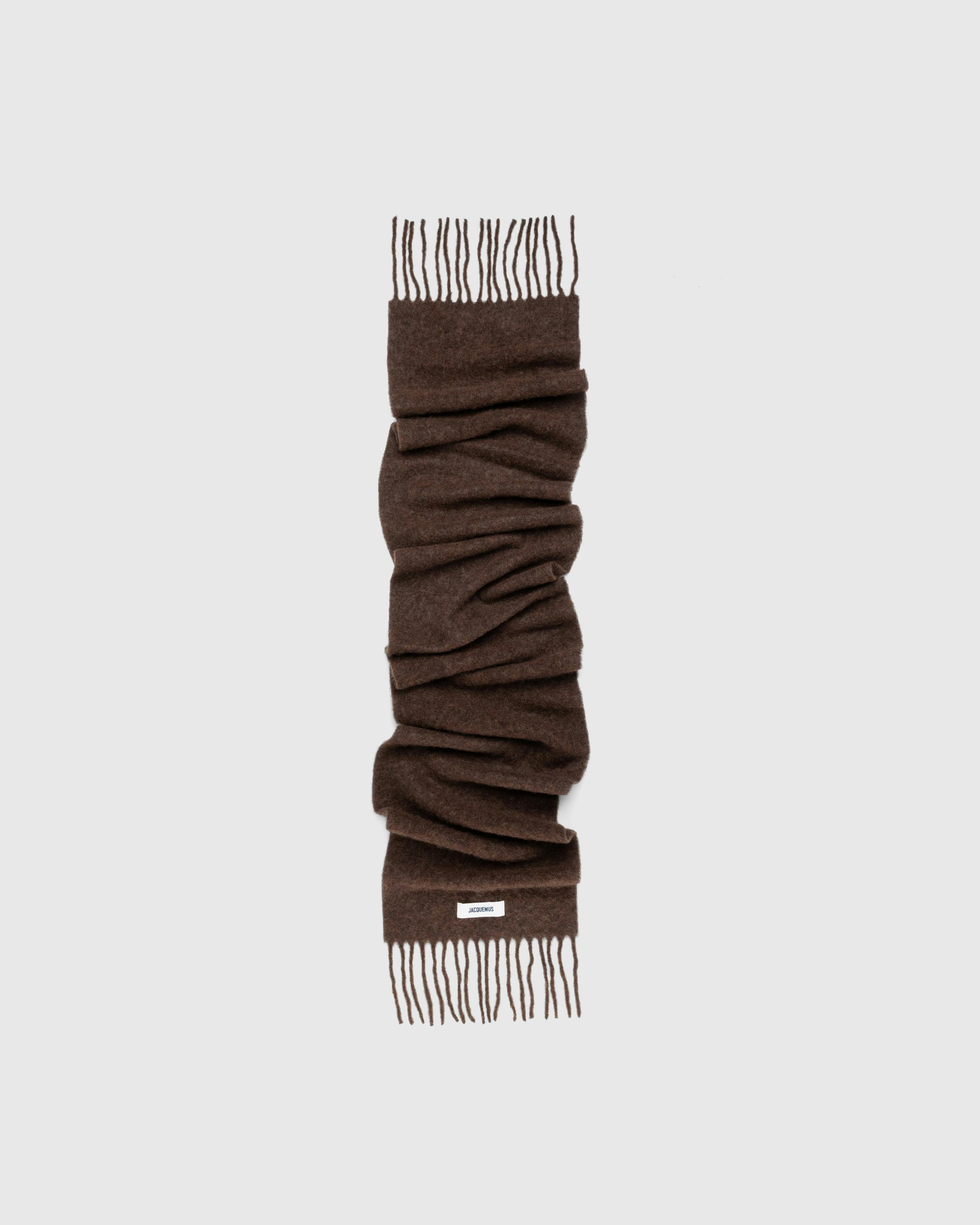 JACQUEMUS – L'Echarpe Carro Brown - Knits - Brown - Image 1