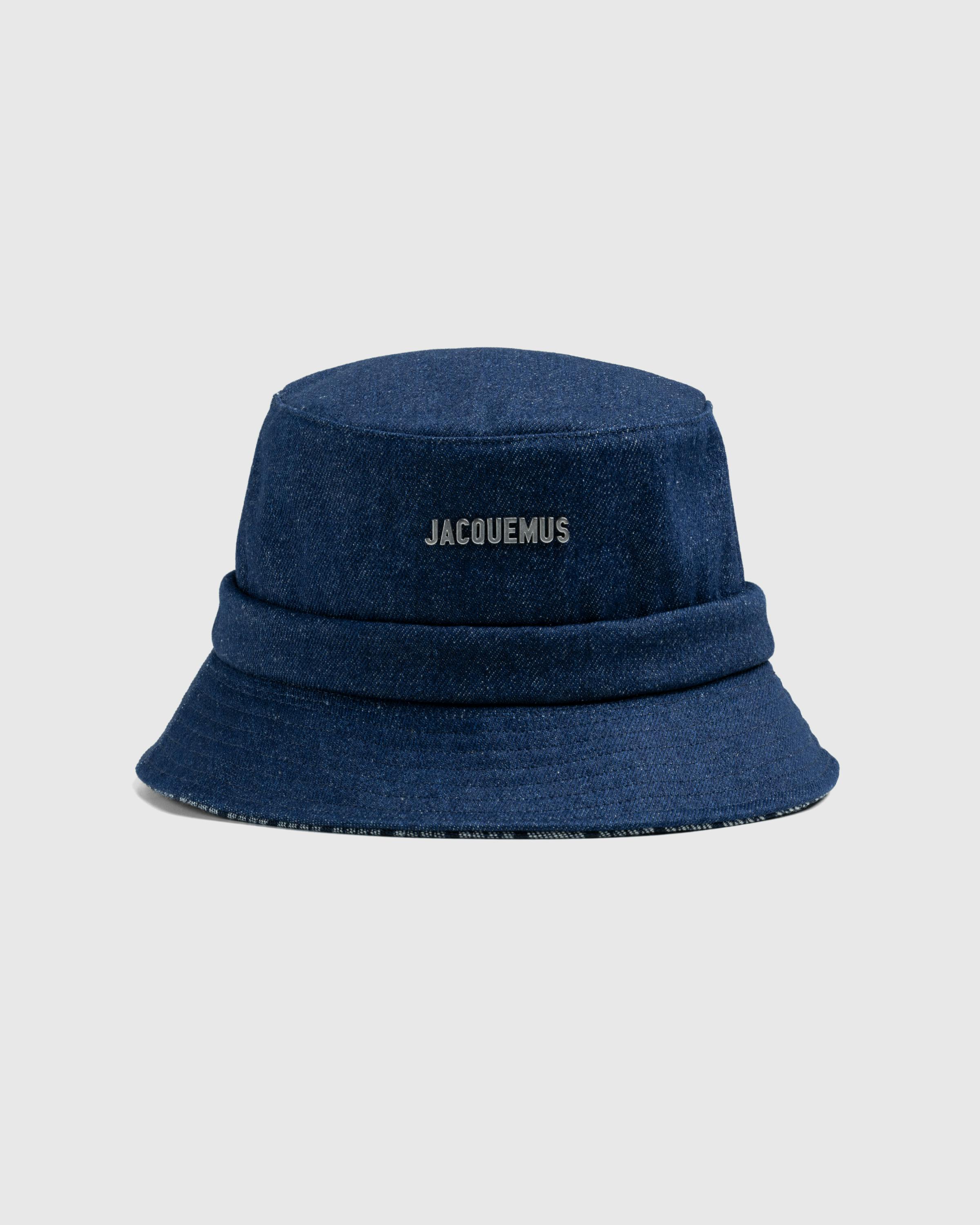 JACQUEMUS – Le Bob Gadjo Navy/Navy Stripe - Bucket Hats - Blue - Image 1