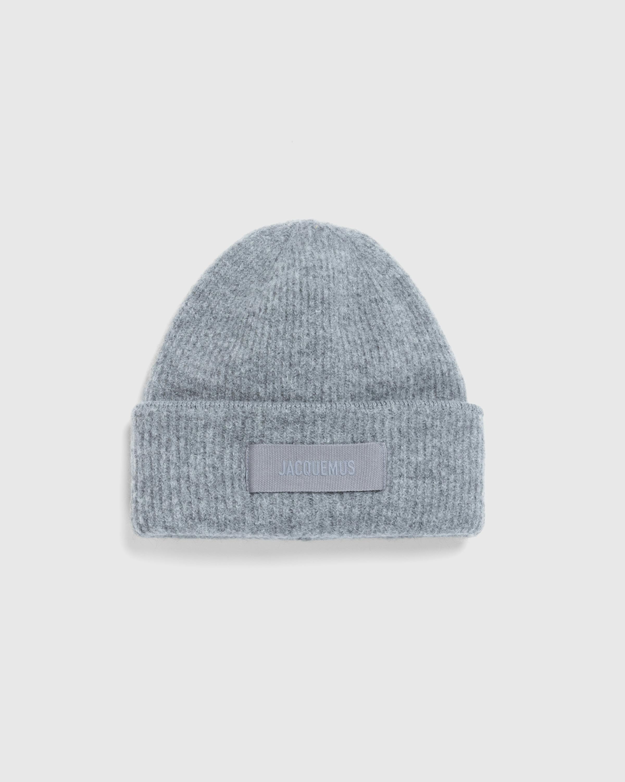 JACQUEMUS – Le Bonnet Grosgrain Dark Grey - Beanies - Grey - Image 1