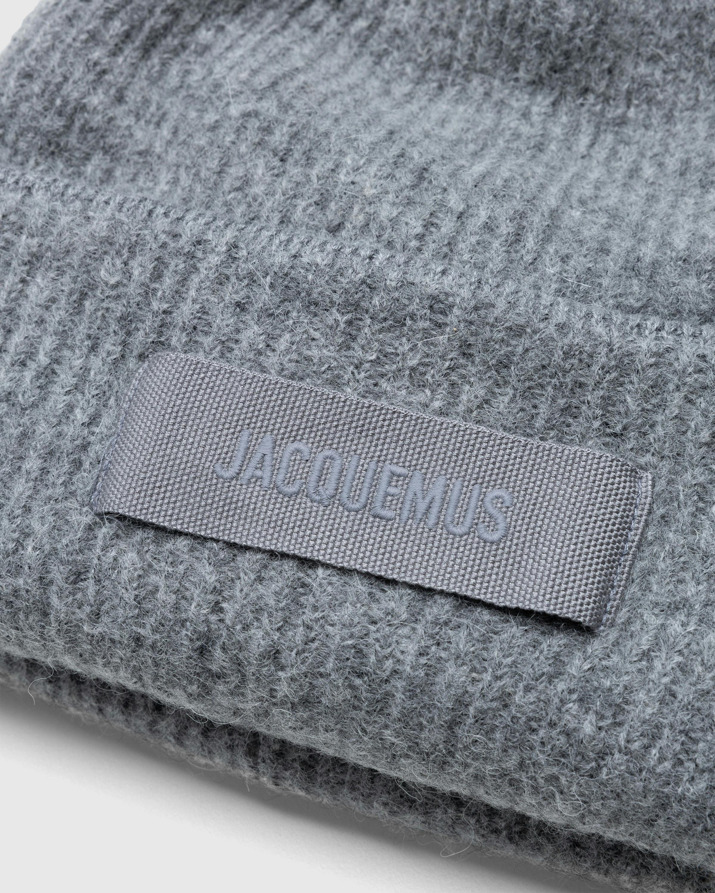 JACQUEMUS – Le Bonnet Grosgrain Dark Grey - Beanies - Grey - Image 4