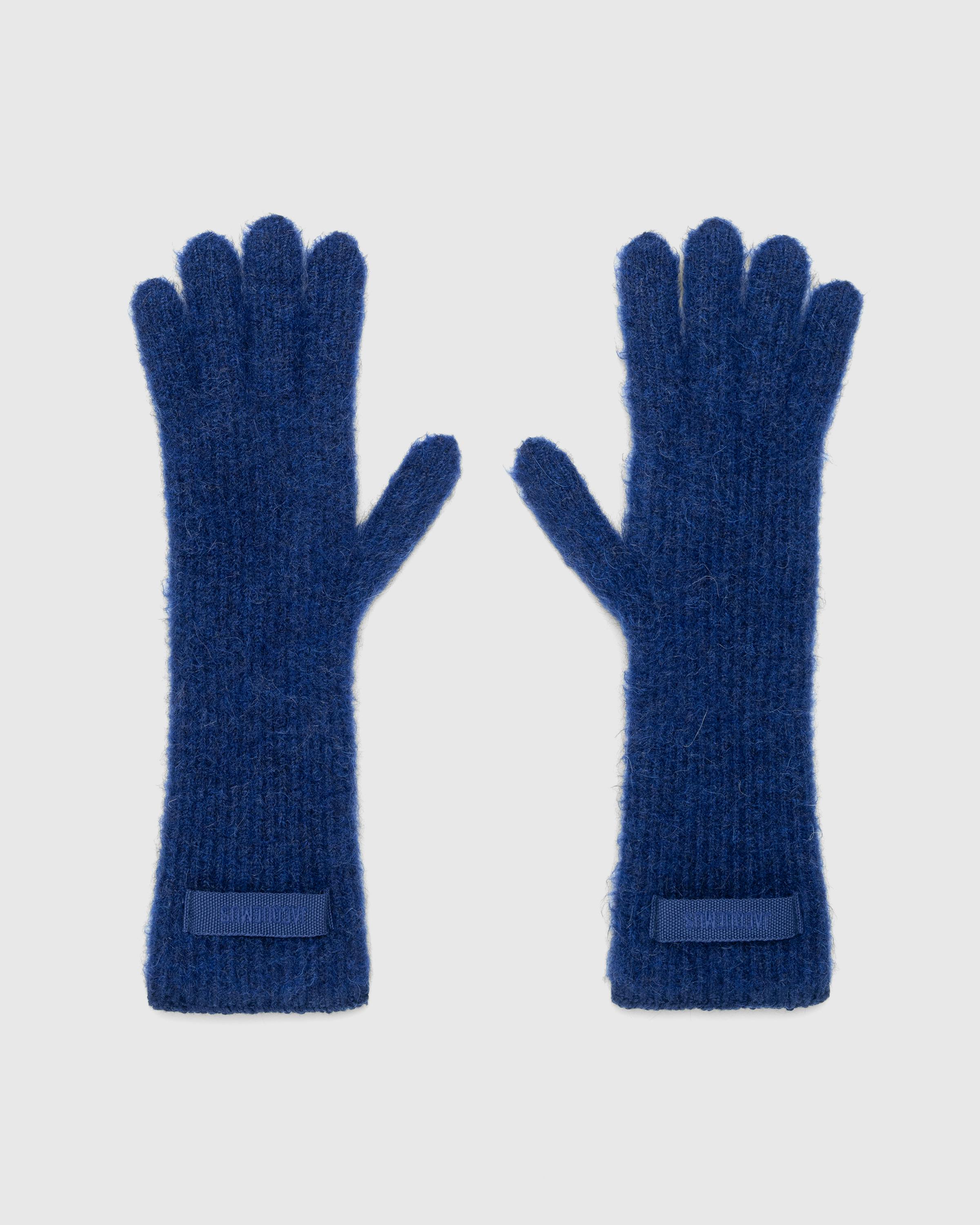 JACQUEMUS – Les Gants Grosgrain Navy - 5-Finger - Blue - Image 1