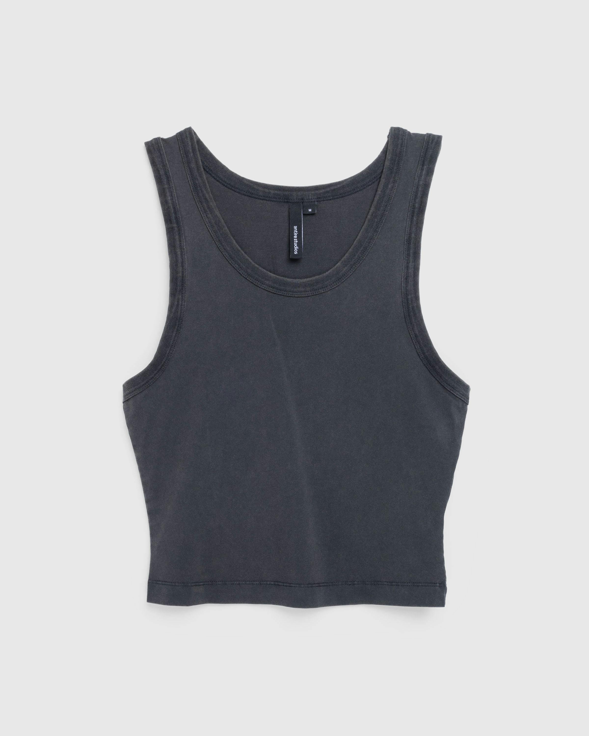 Entire Studios – Cropped Tank Washed Black - Tank Tops - Black - Image 1