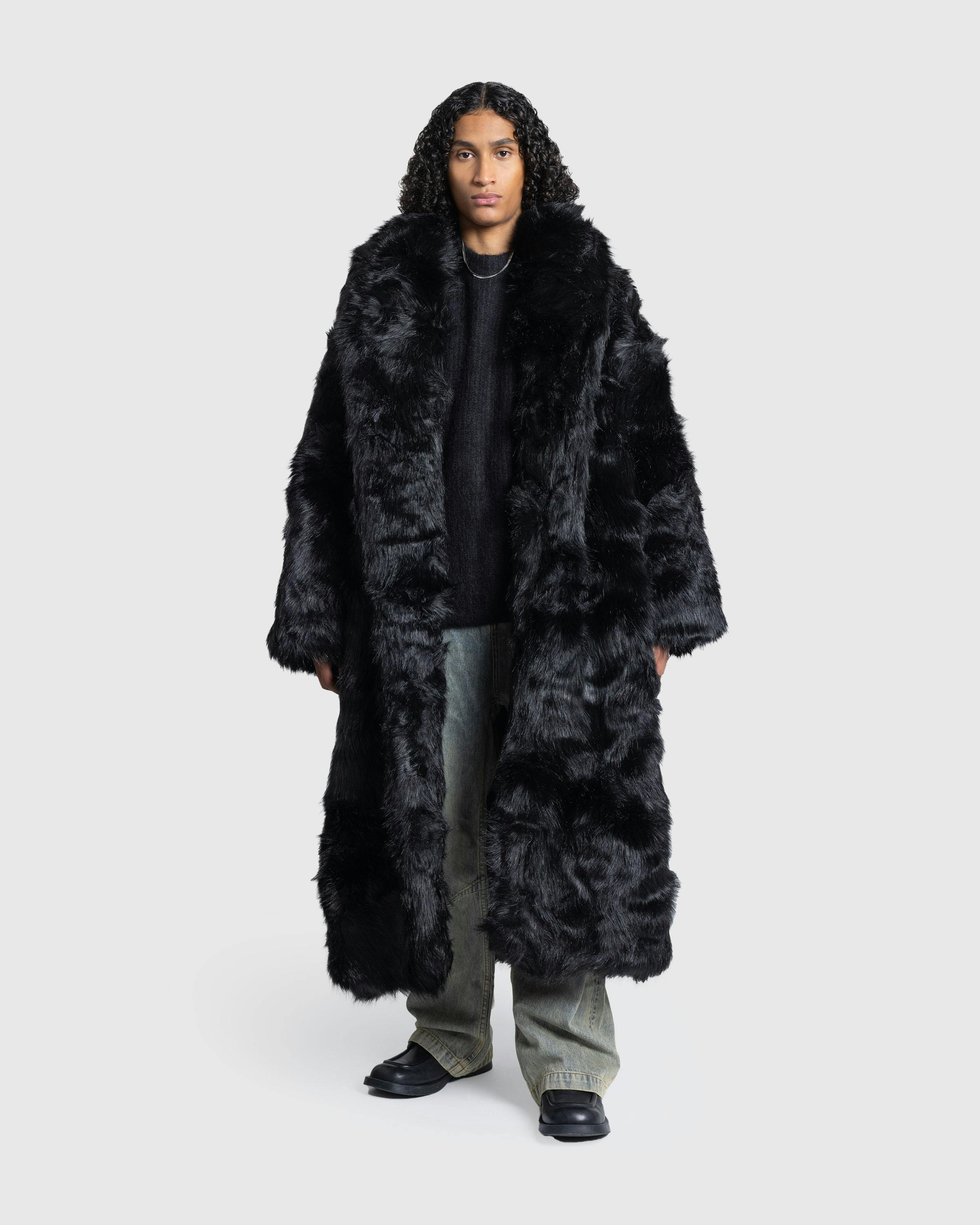 Entire Studios – Vast Fur Coat Black - Trench Coats - Black - Image 2