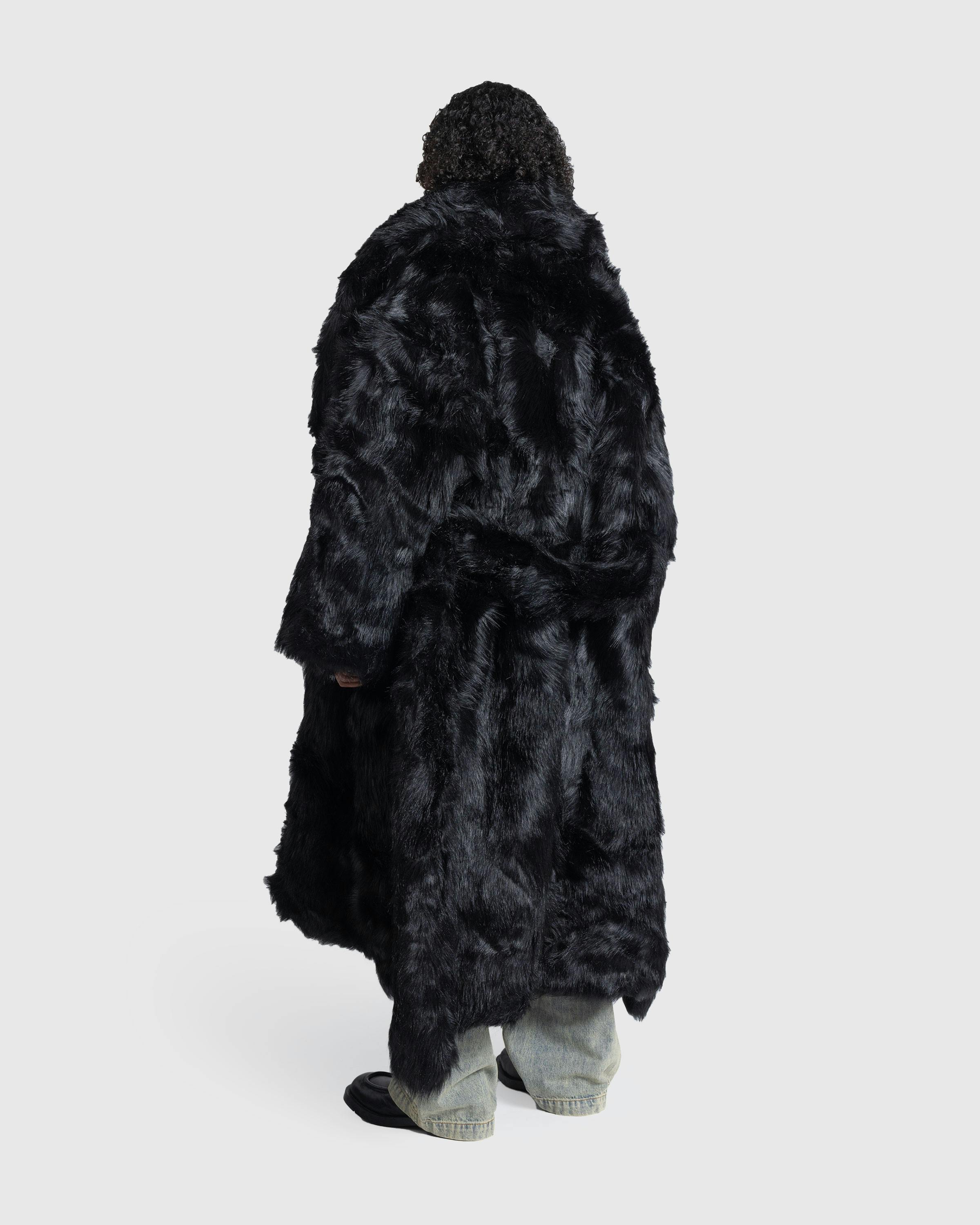 Entire Studios – Vast Fur Coat Black - Trench Coats - Black - Image 6