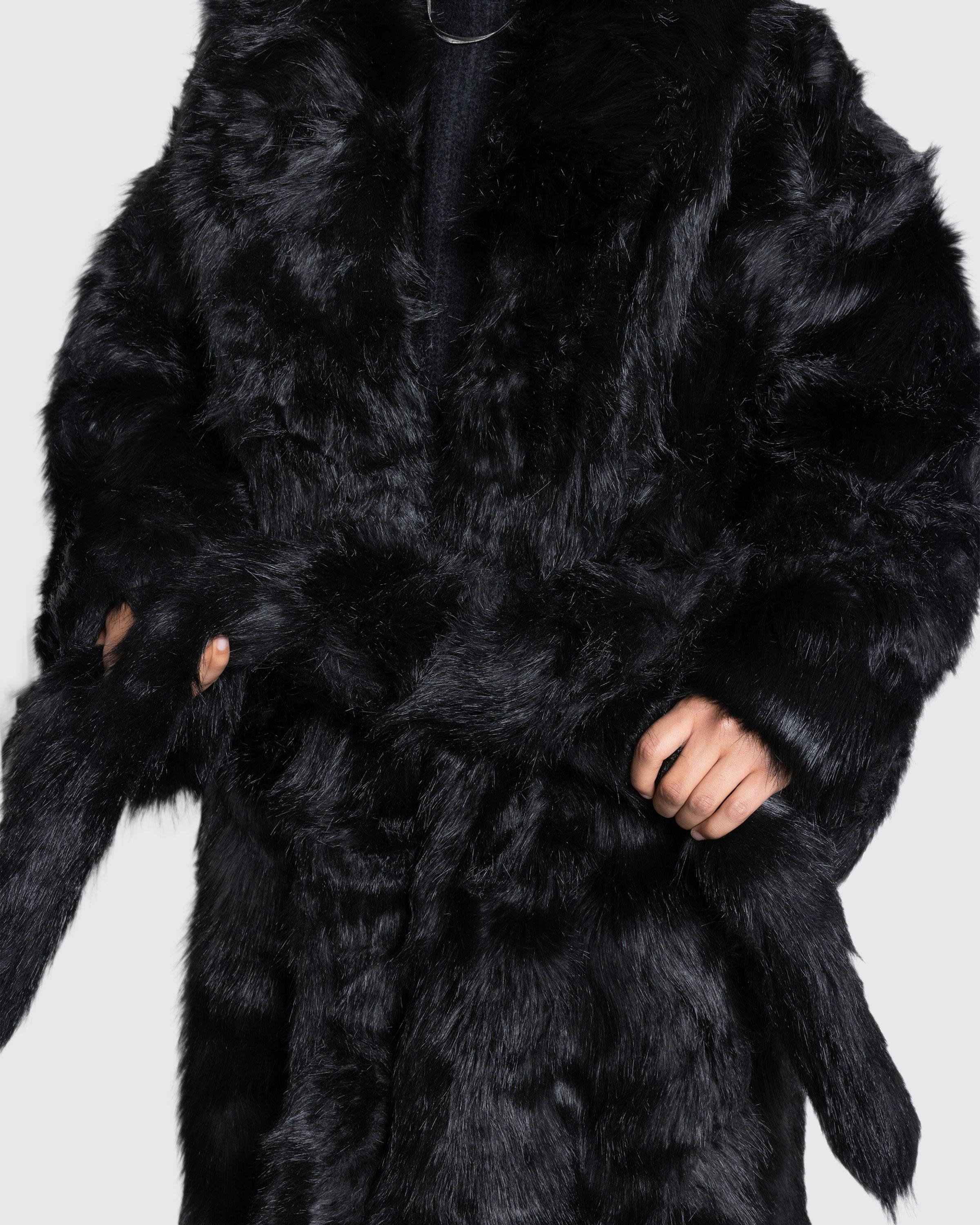 Entire Studios – Vast Fur Coat Black - Trench Coats - Black - Image 3