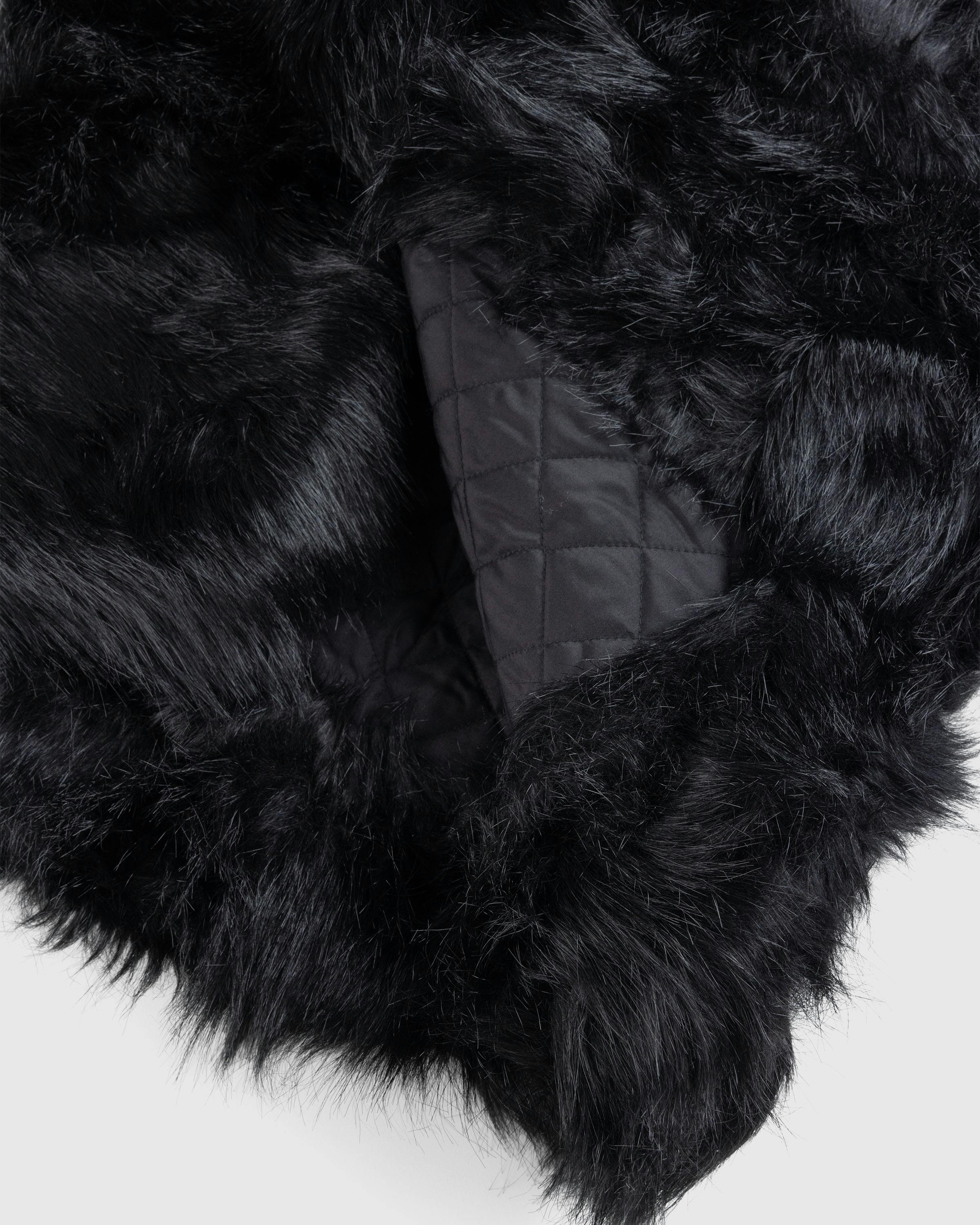 Entire Studios – Vast Fur Coat Black - Trench Coats - Black - Image 4