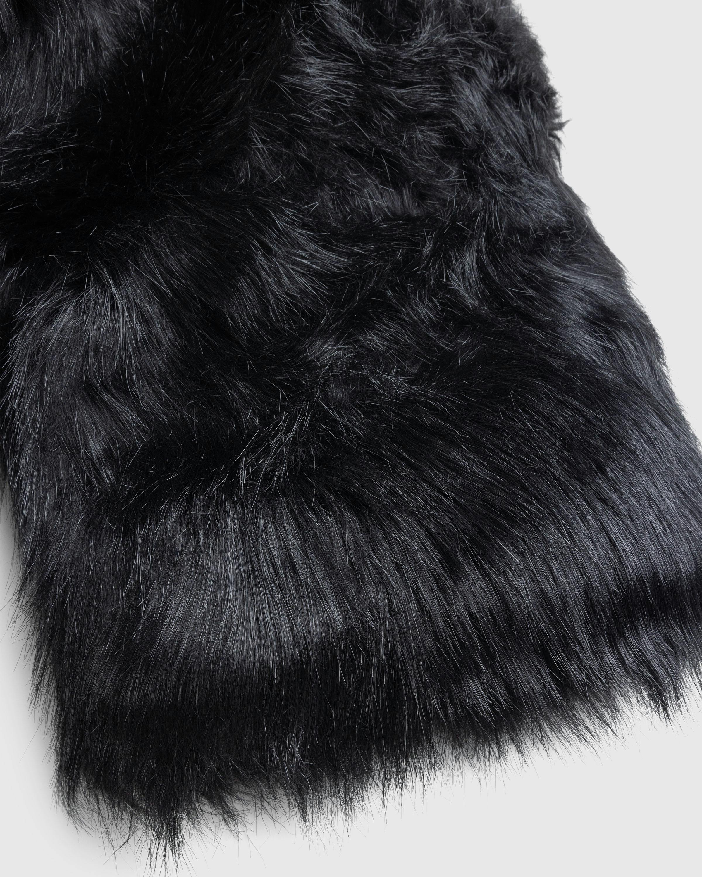 Entire Studios – Vast Fur Coat Black - Trench Coats - Black - Image 5