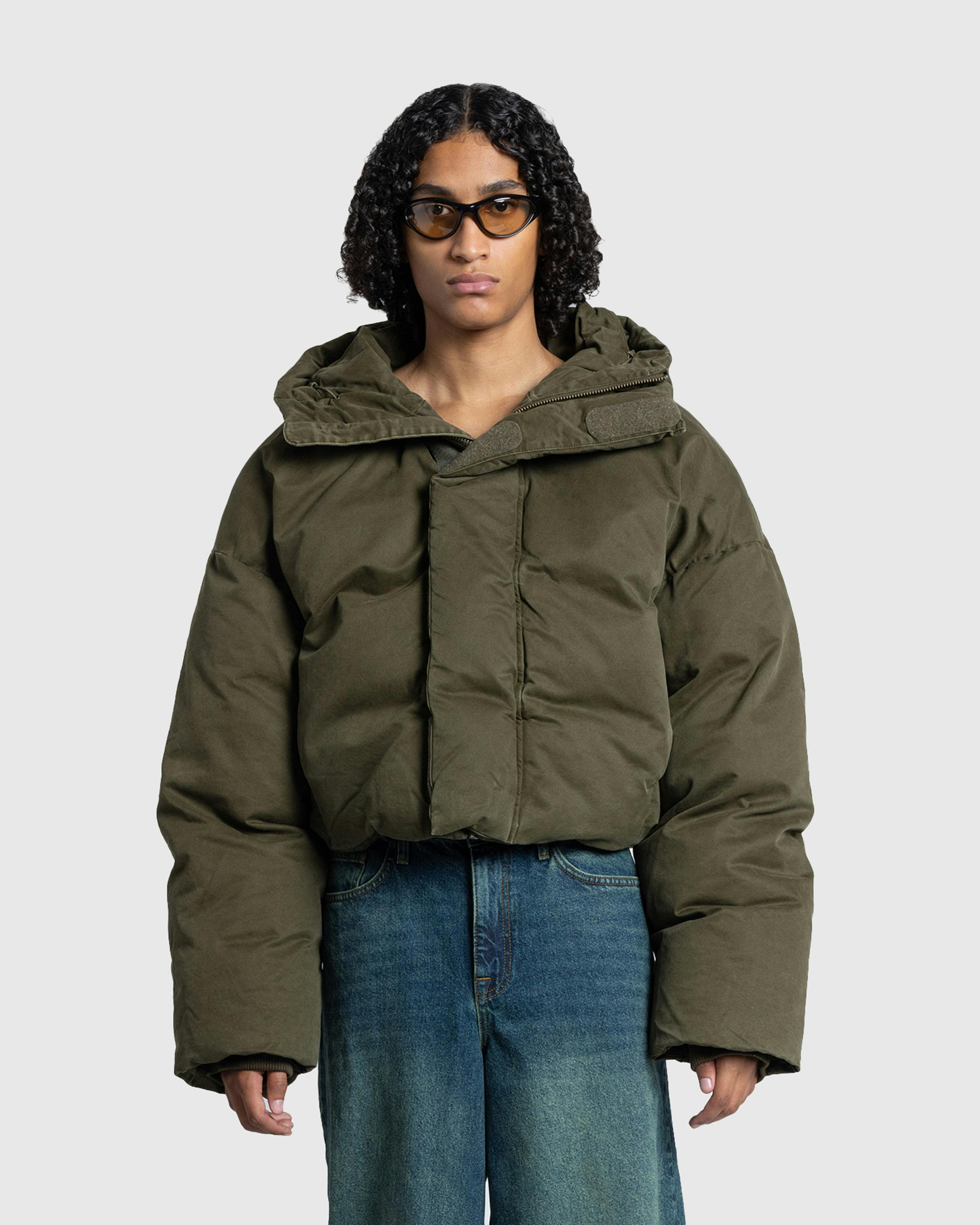 Entire Studios – MML Hooded Puffer Cotton Hunter - Down Jackets - Green - Image 2