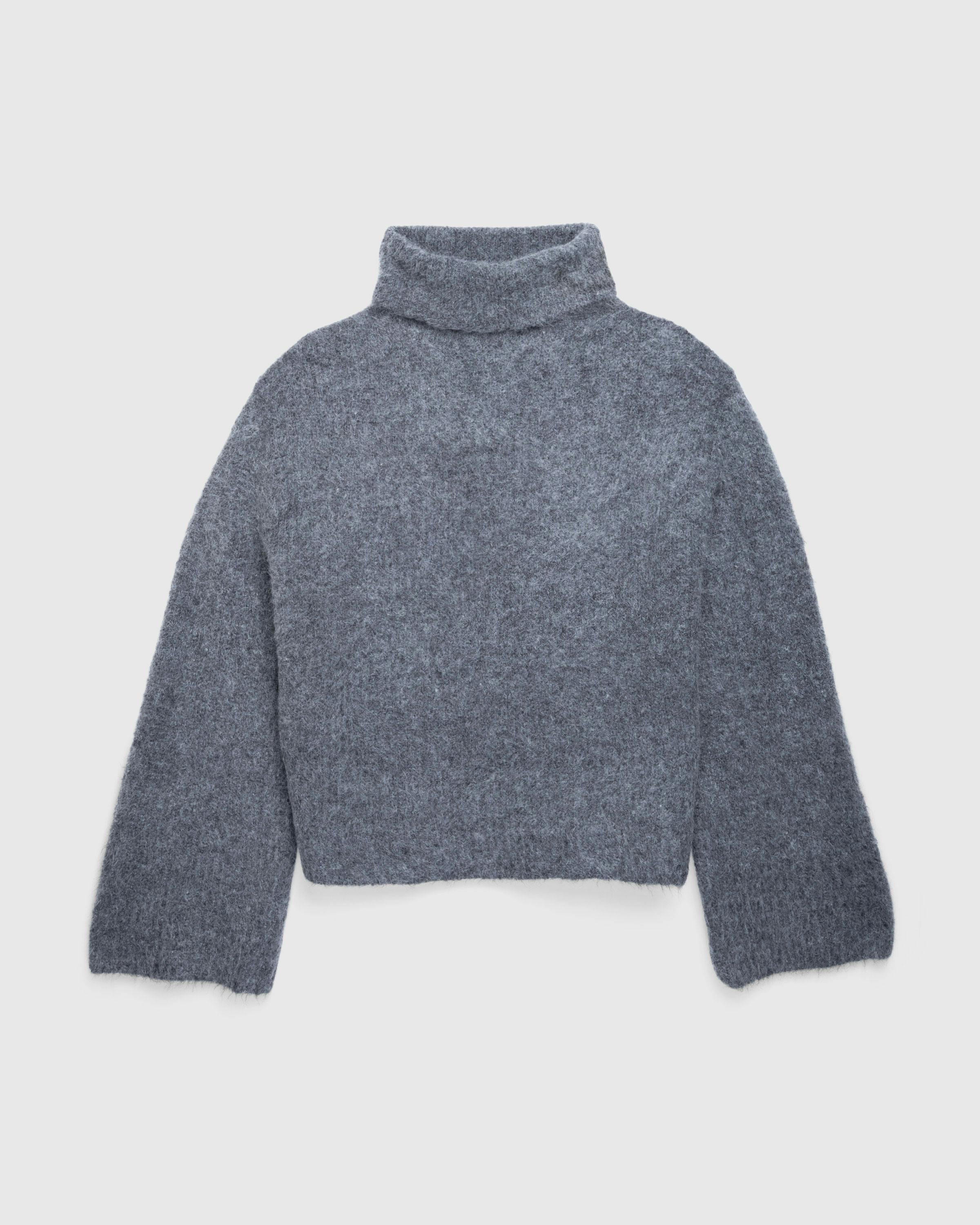 Entire Studios – Lute Knit Sweater Smoke - Crewnecks - Grey - Image 1