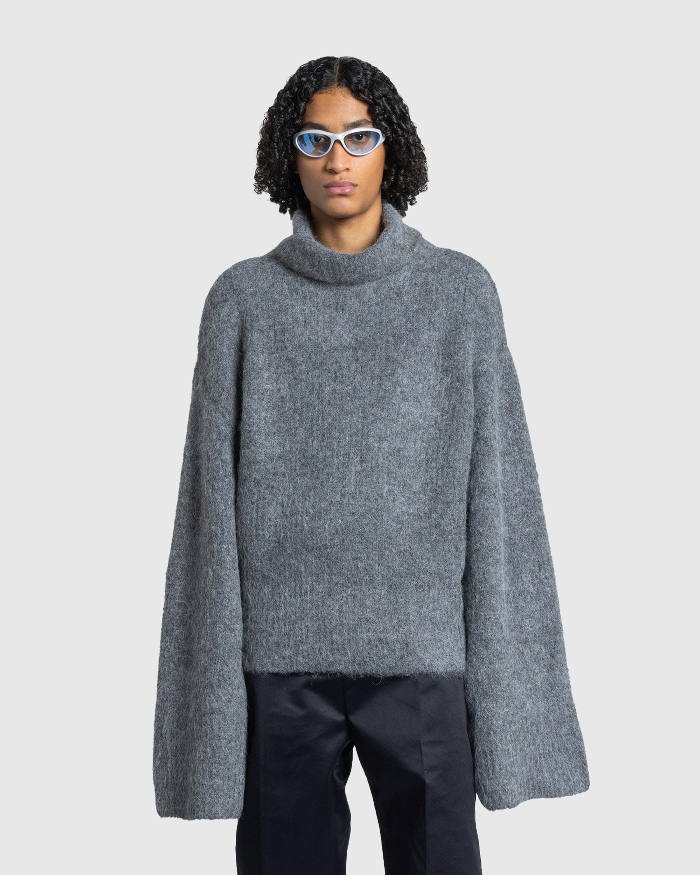 Entire Studios – Lute Knit Sweater Smoke - Crewnecks - Grey - Image 2