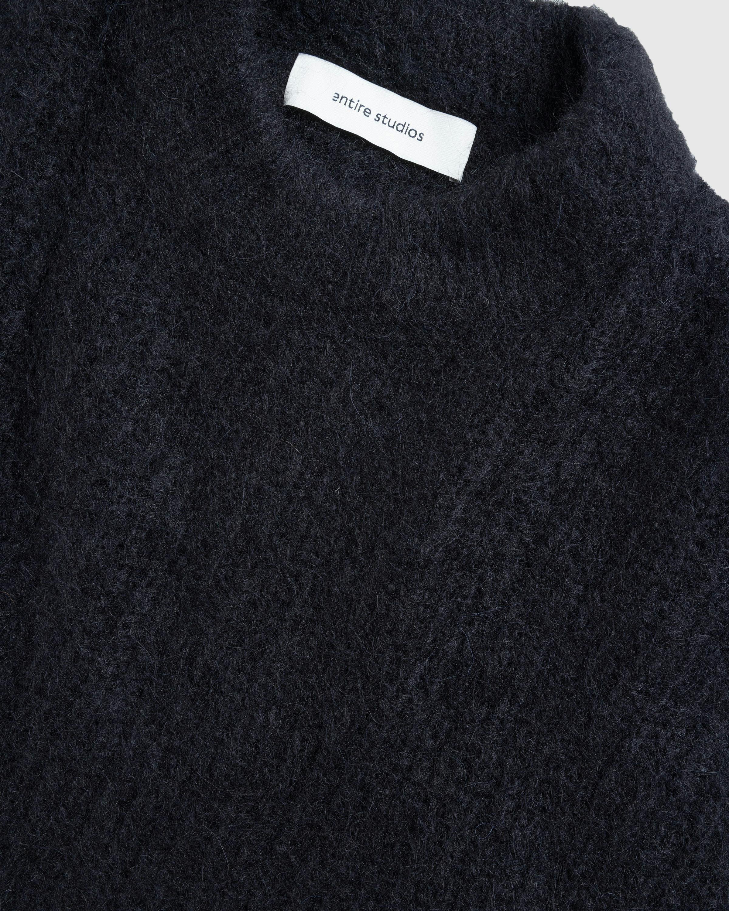 Entire Studios – Heavy Knit Crew Crow - Crewnecks - Black - Image 7