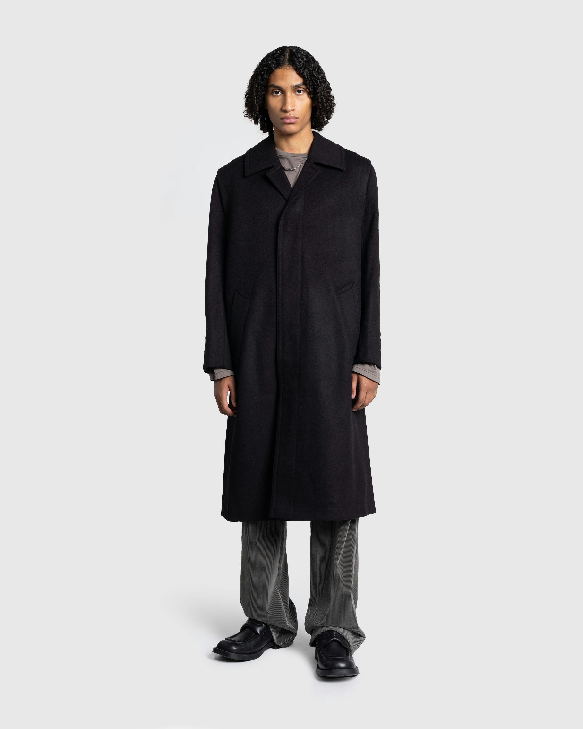 Rier – Loden Coat Classic Black - Trench Coats - Black - Image 3