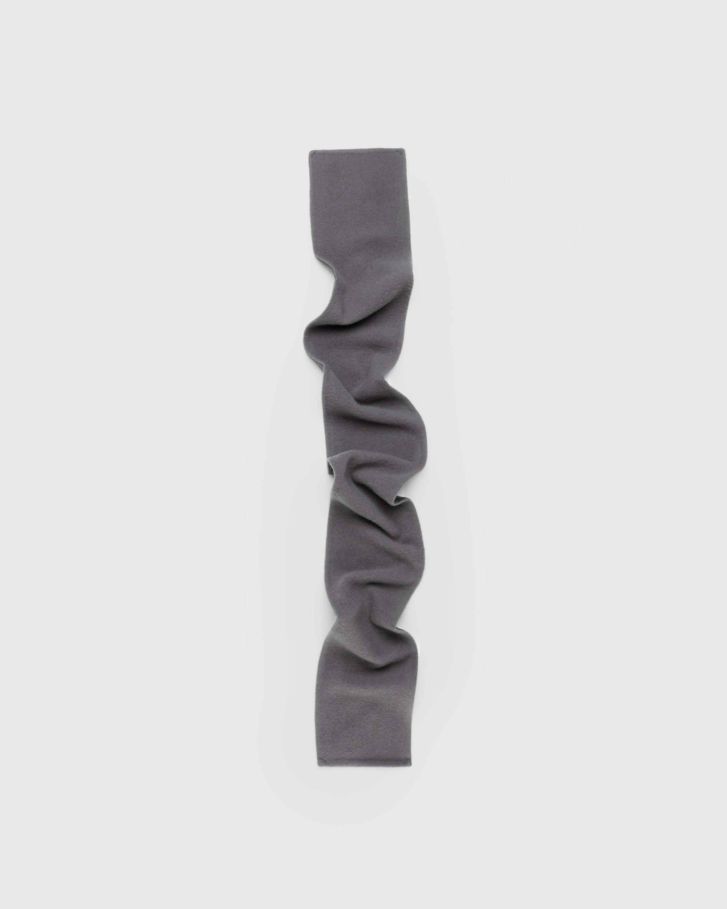 Rier – Natural Fleece Scarf Castlerock Grey - Knits - Grey - Image 1