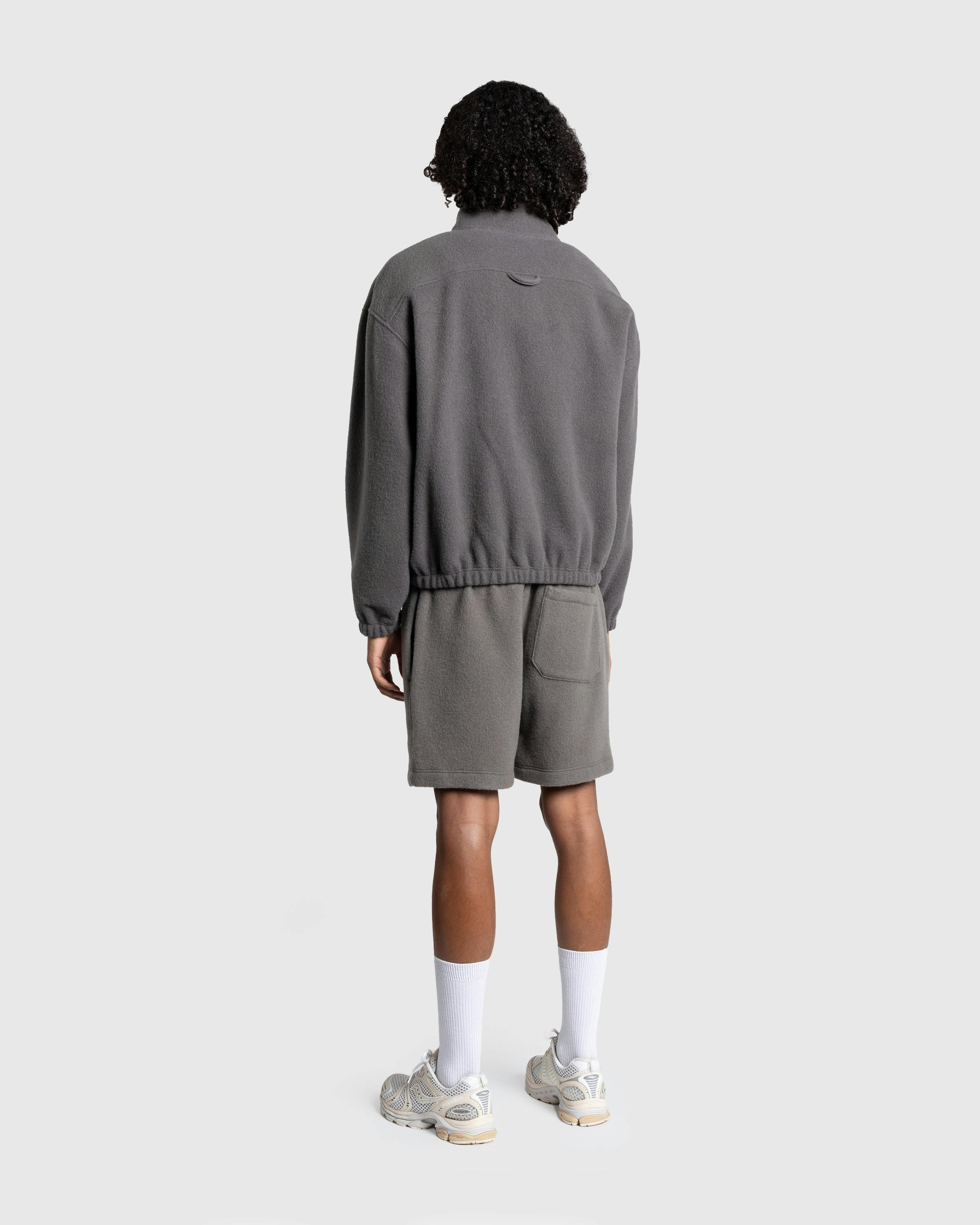 Rier – Natural Fleece Shorts Castlerock Grey - Trousers - Grey - Image 6