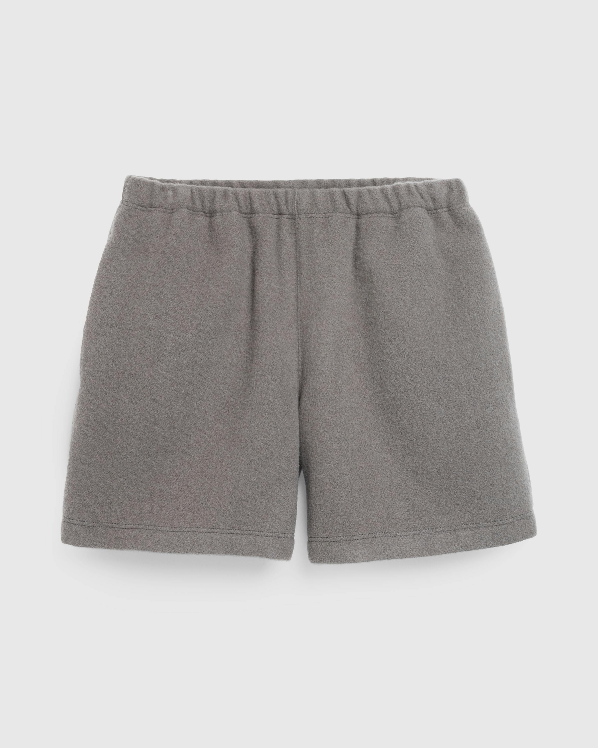 Rier – Natural Fleece Shorts Castlerock Grey - Trousers - Grey - Image 1