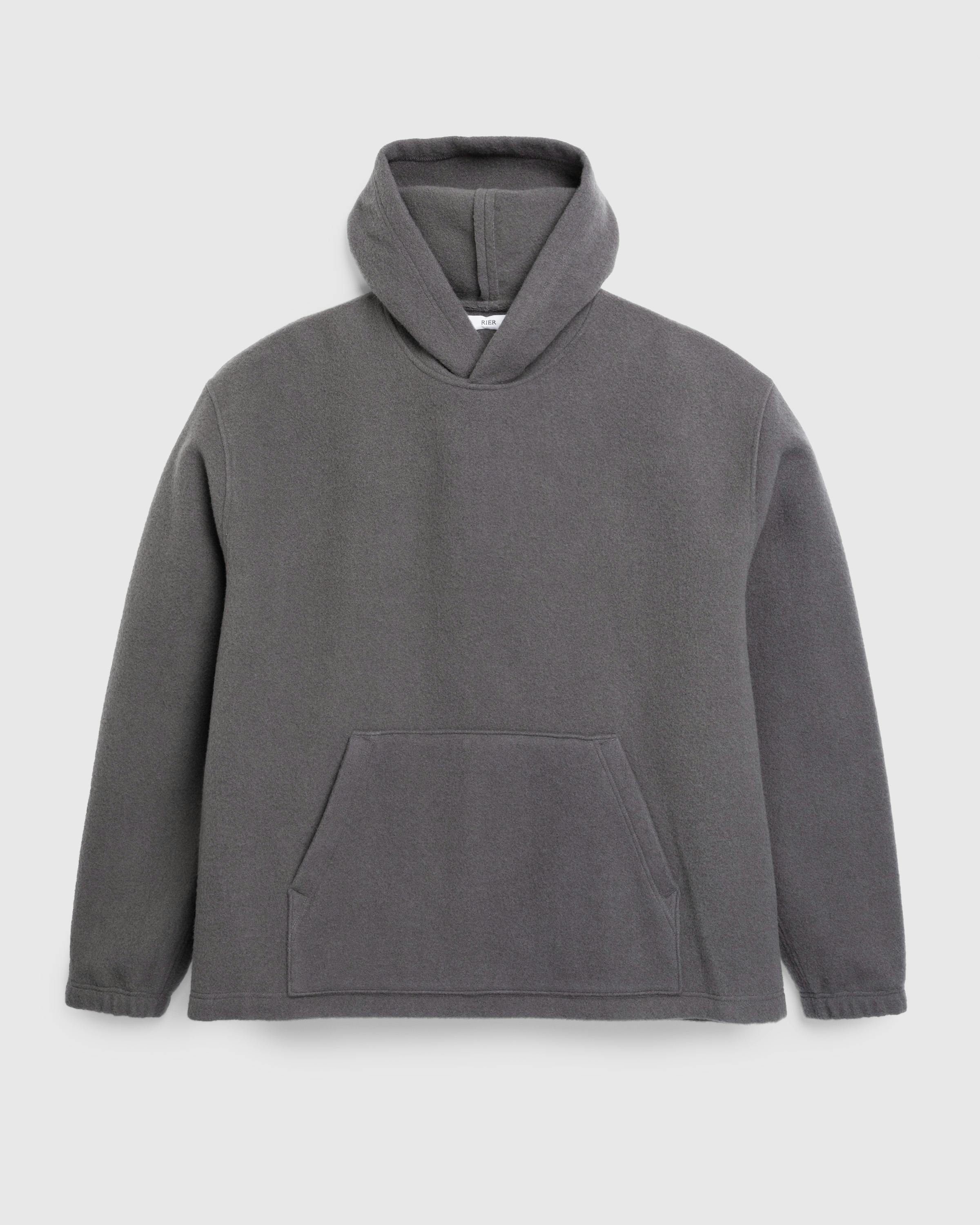 Rier – Natural Fleece Hoodie Castlerock Grey - Hoodies - Grey - Image 1