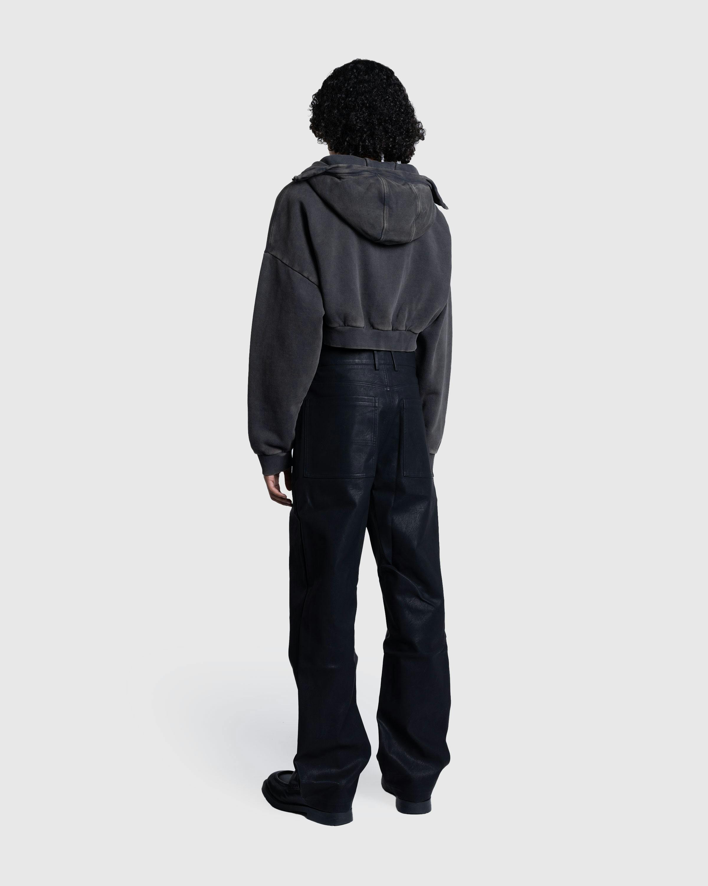 Entire Studios – Cropped Full Zip Washed Black - Zip-Up Sweats - Black - Image 6